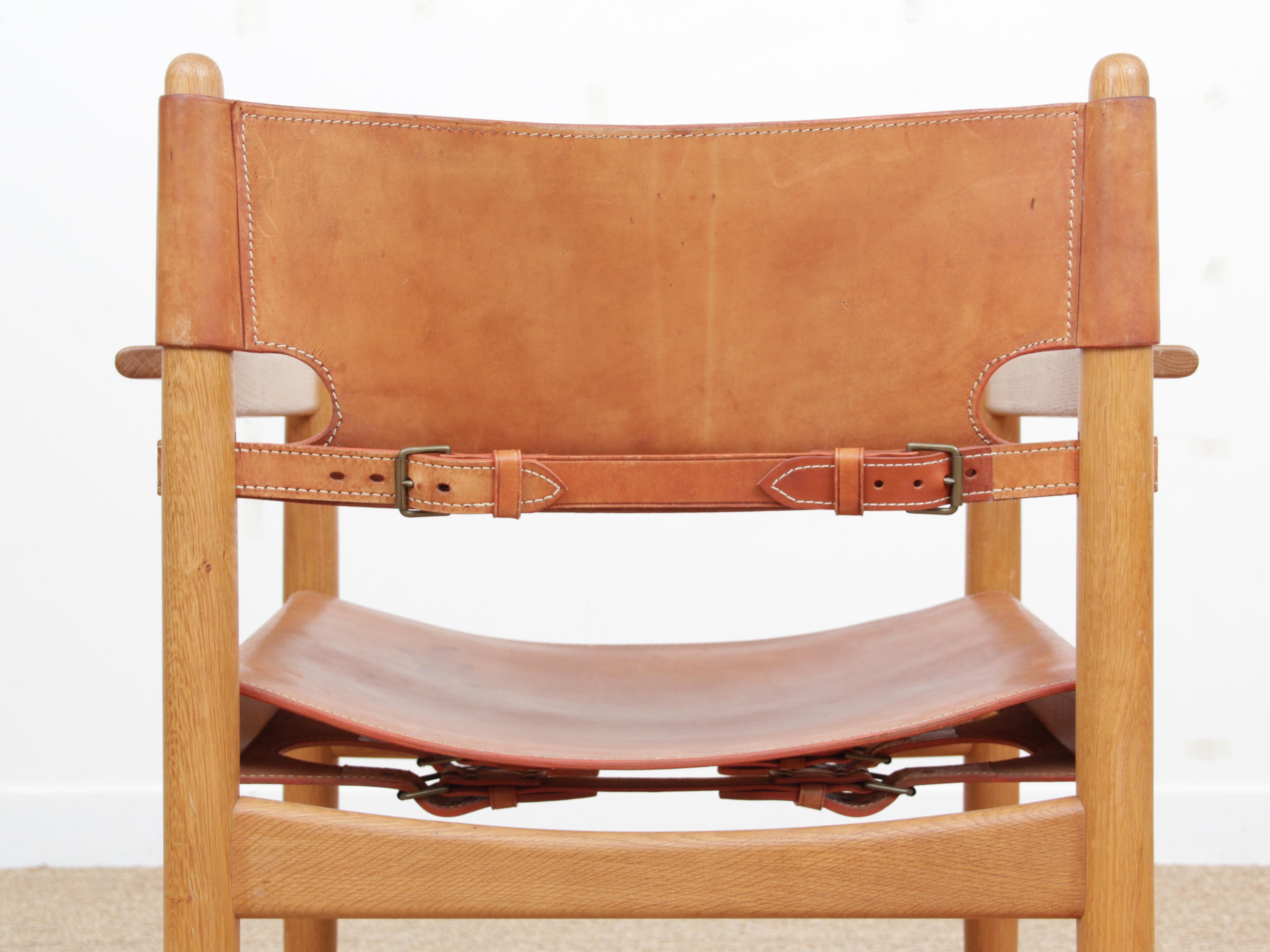 Mid-Century Modern Scandinavian Pair of Armchairs by Borge Mogensen Model 3238 8
