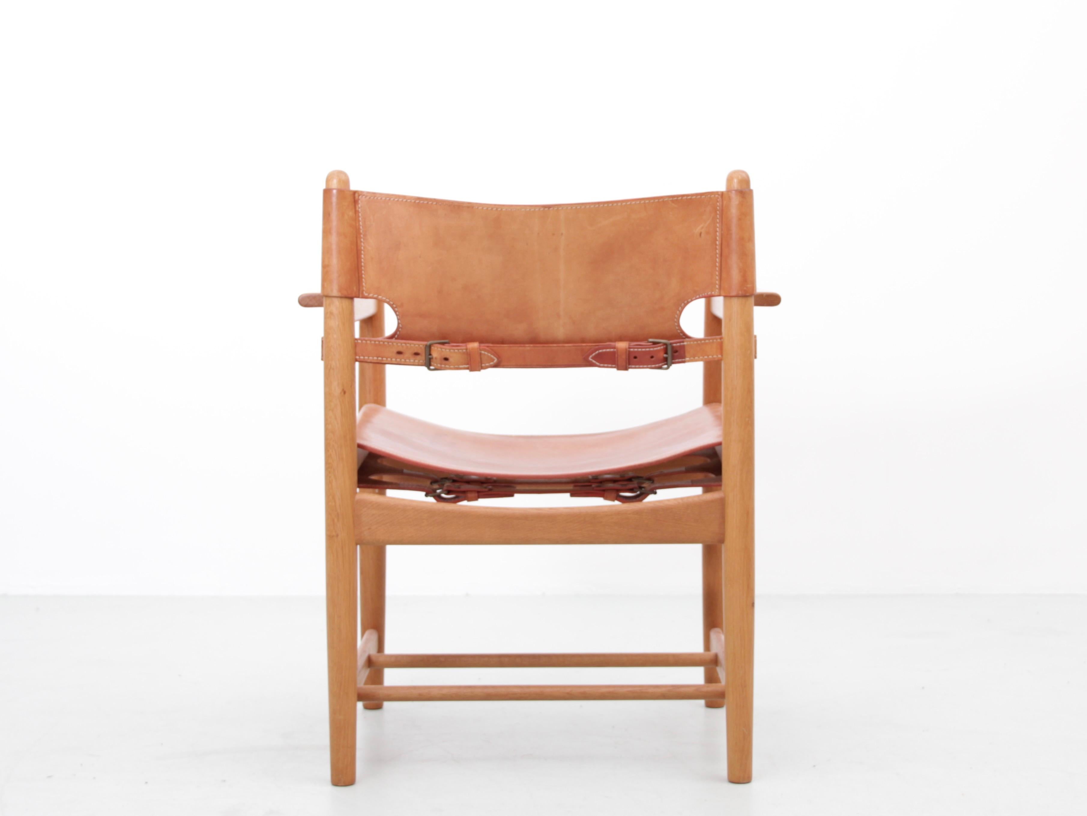 Paire de fauteuils scandinaves modernes du milieu du siècle dernier par Borge Mogensen, modèle 3238 Bon état - En vente à Courbevoie, FR