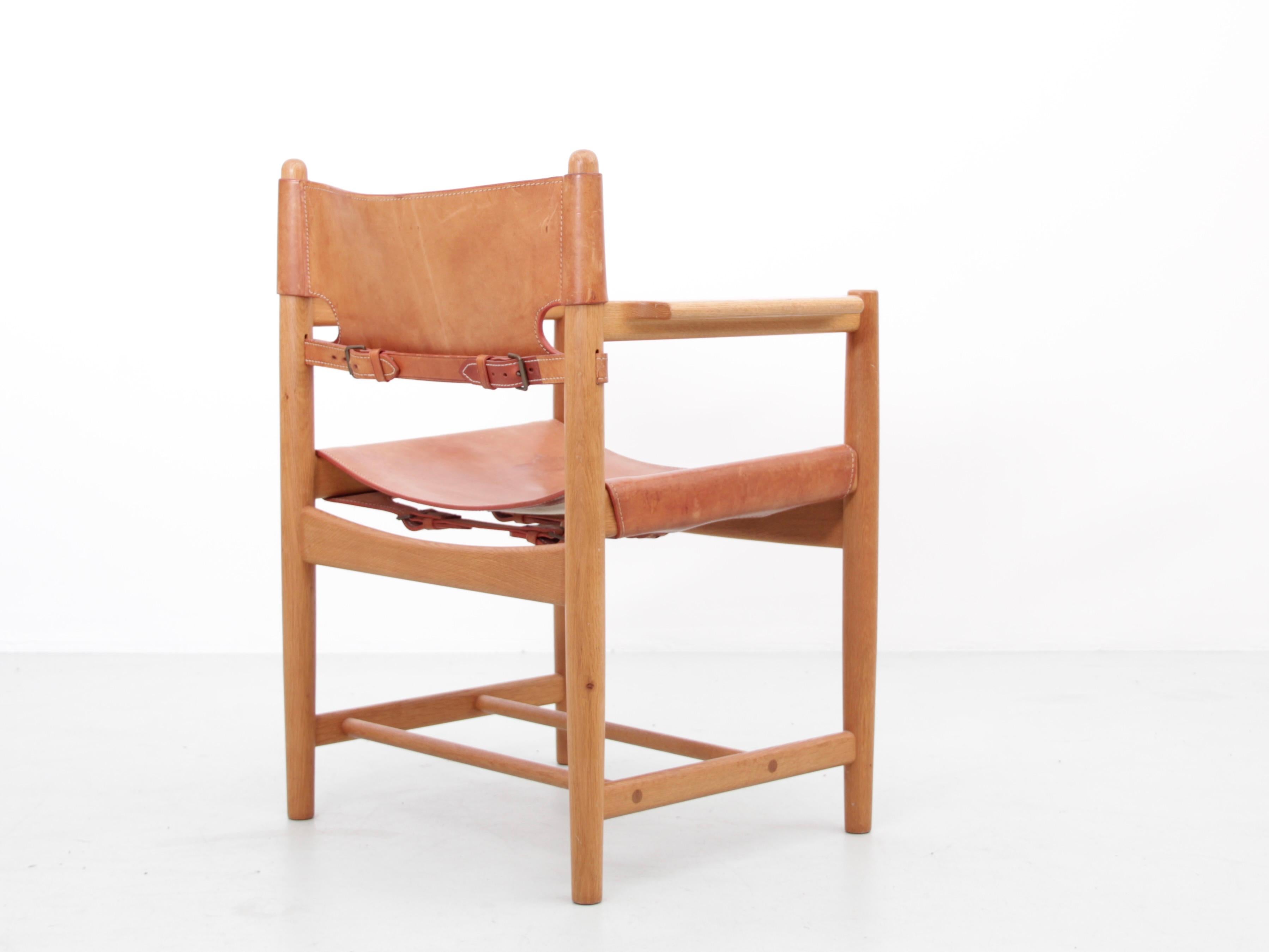Milieu du XXe siècle Paire de fauteuils scandinaves modernes du milieu du siècle dernier par Borge Mogensen, modèle 3238 en vente