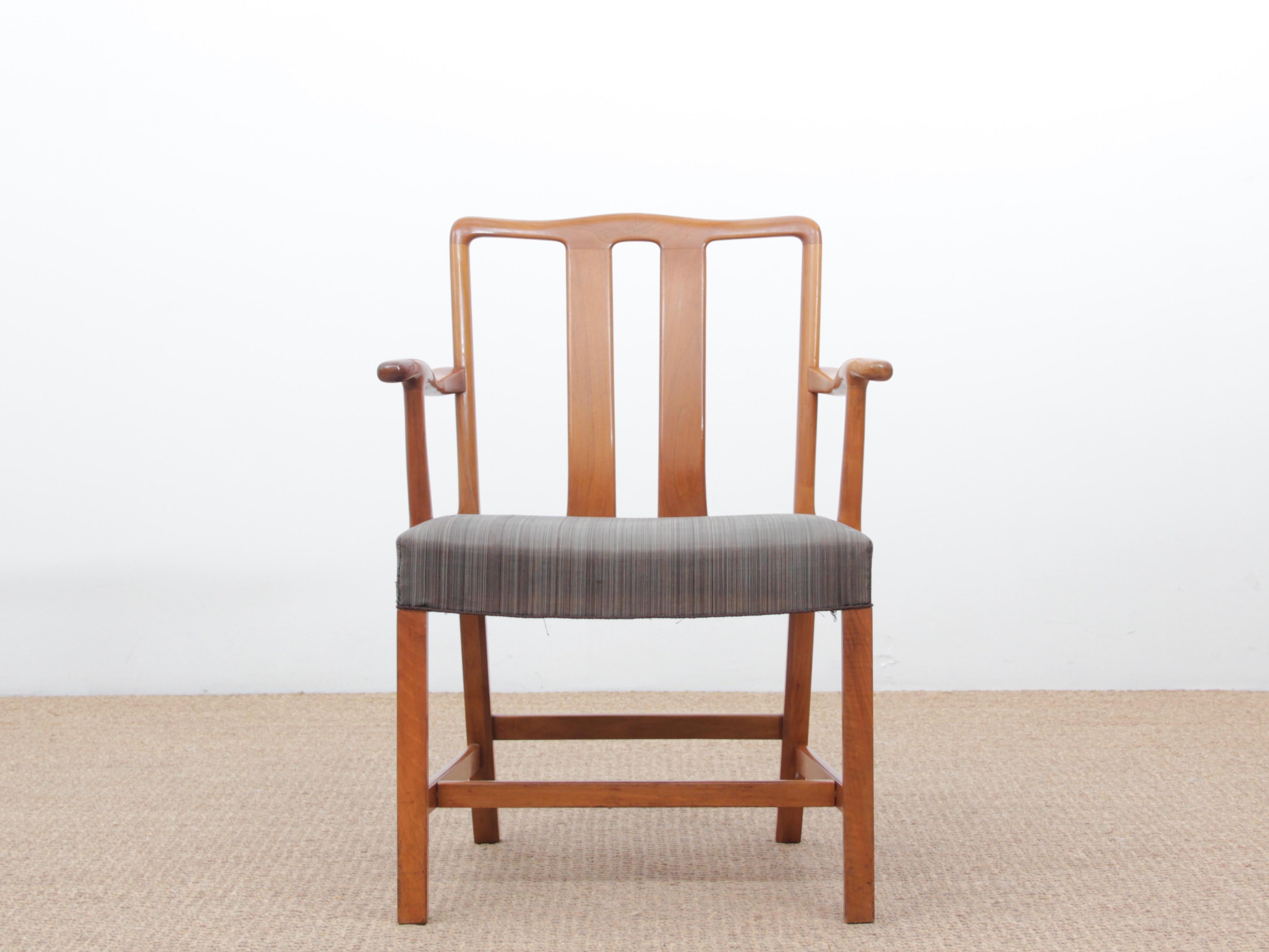 Mid-20th Century Mid-Century Modern Scandinavian Pair of Armchairs by Ole Wancher For Sale