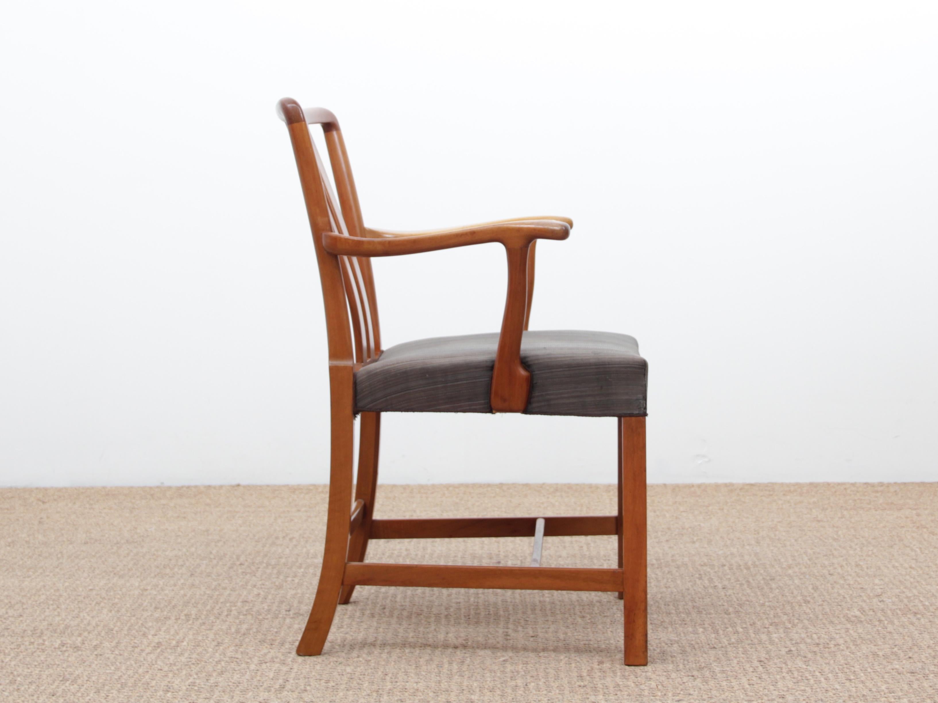 Modernes skandinavisches Sesselpaar aus der Mitte des Jahrhunderts von Ole Wancher (Mahagoni) im Angebot