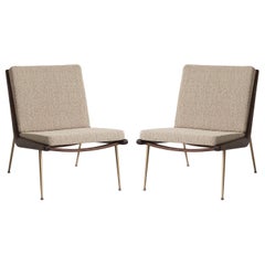 Mid-Century Modern Scandinavian Pair of Boomerang Lounge Chair