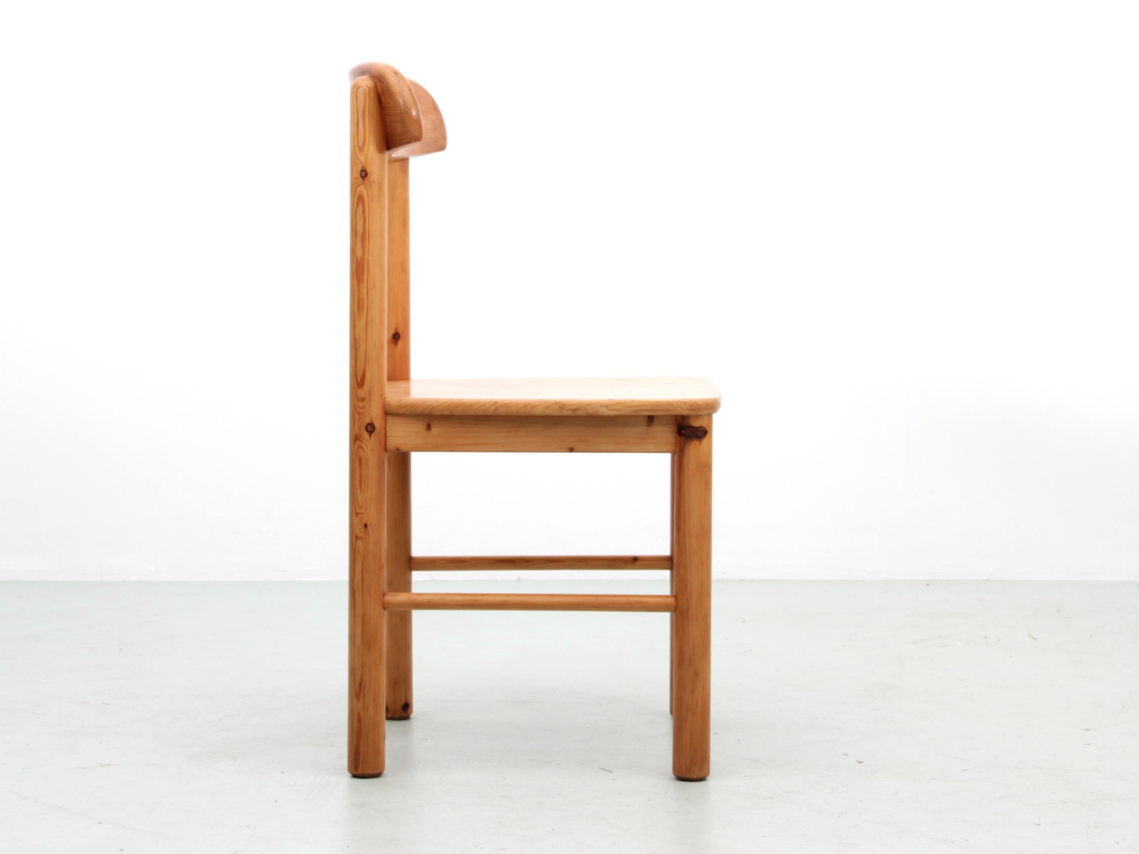 Swedish Mid-Century modern scandinavian pair of chairs in pine by Rainer Daumiller For Sale