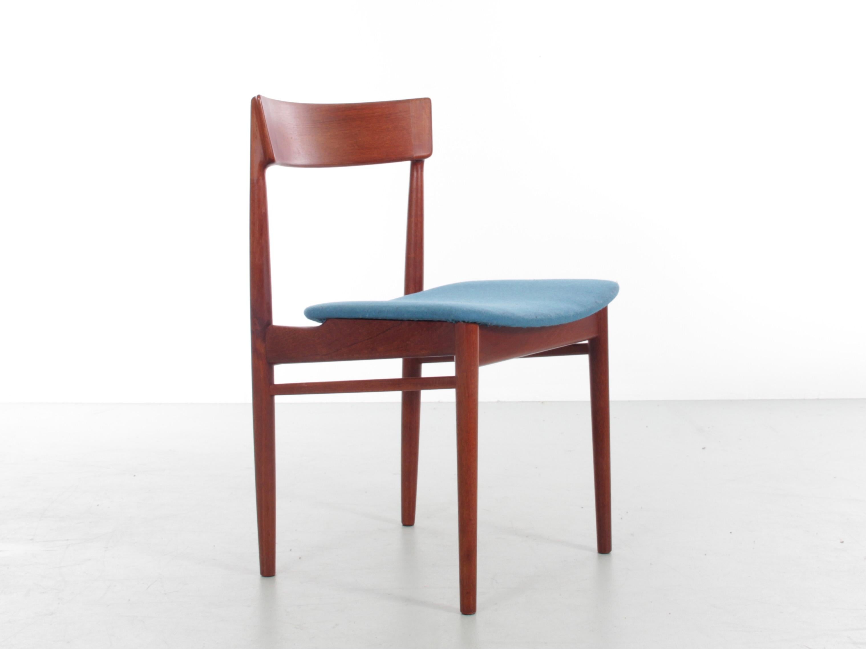 Mid-Century Modern Scandinavian Pair of Chairs in Teak by Harry Rosengren Hansen In Good Condition In Courbevoie, FR