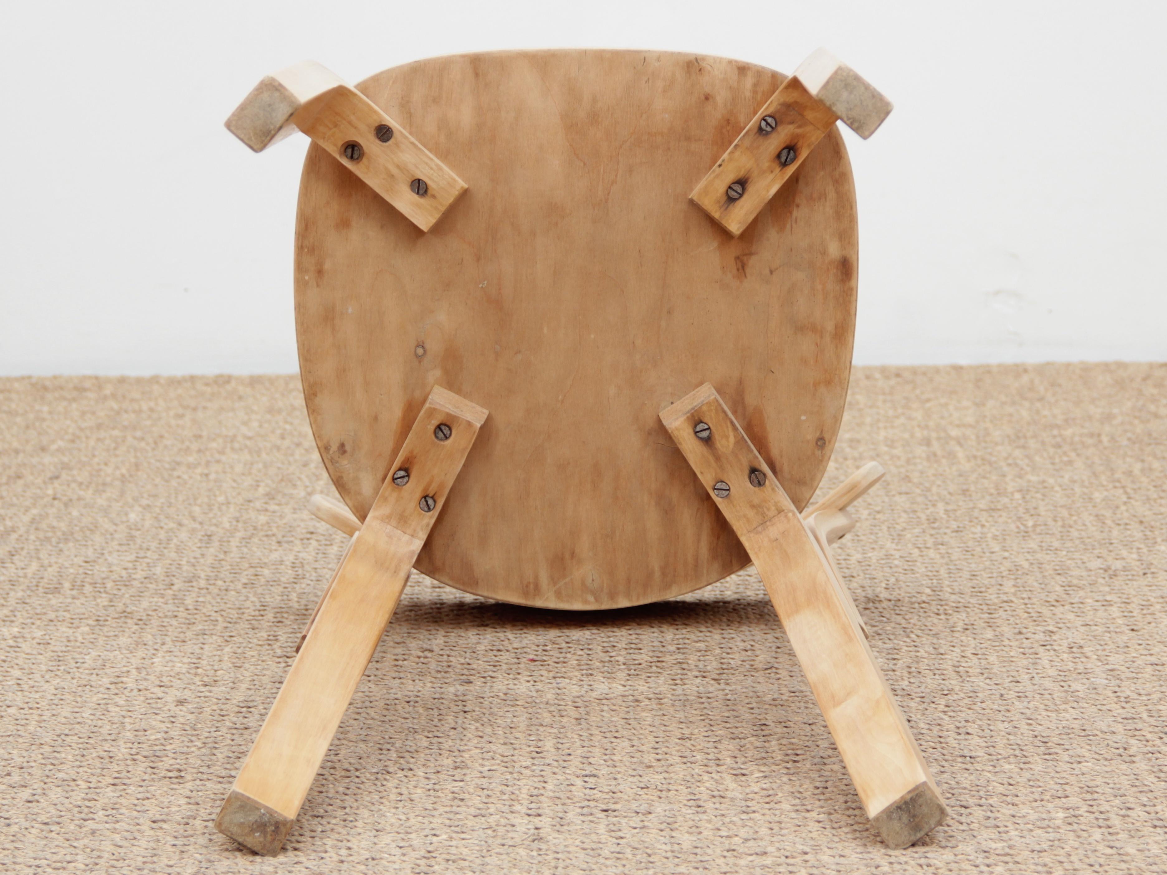 Mid-Century Modern Scandinavian Pair of Chairs Model 69 by Alvar Aalto 1