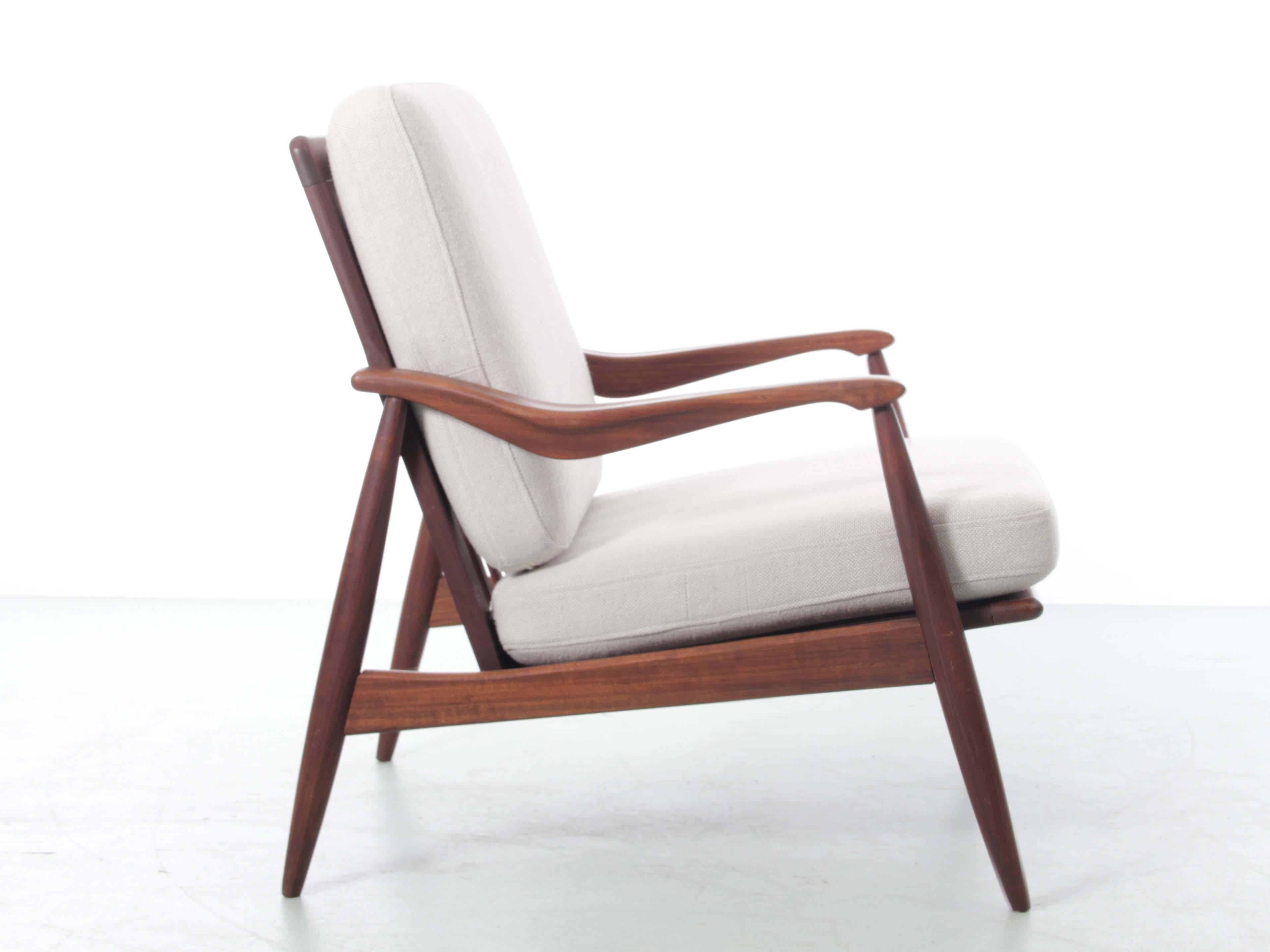 Scandinavian Modern Mid-Century  modern scandinavian pair of lounge chair in teak