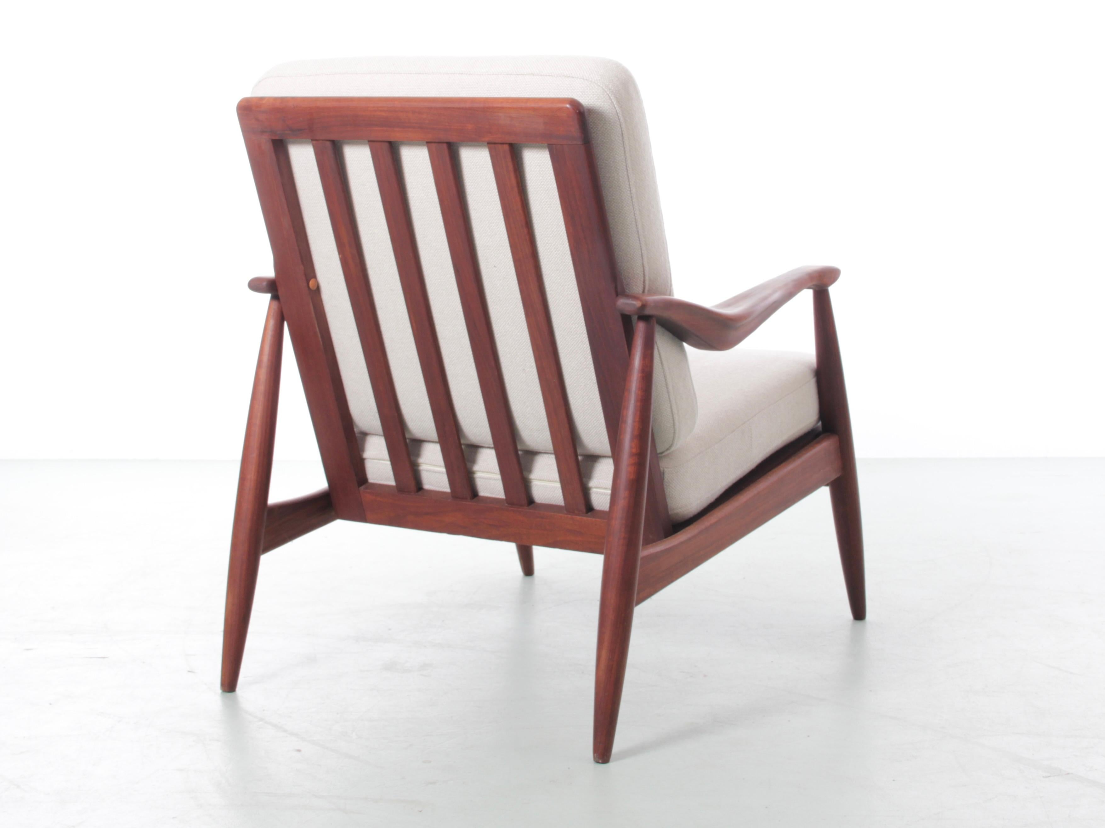Mid-20th Century Mid-Century  modern scandinavian pair of lounge chair in teak