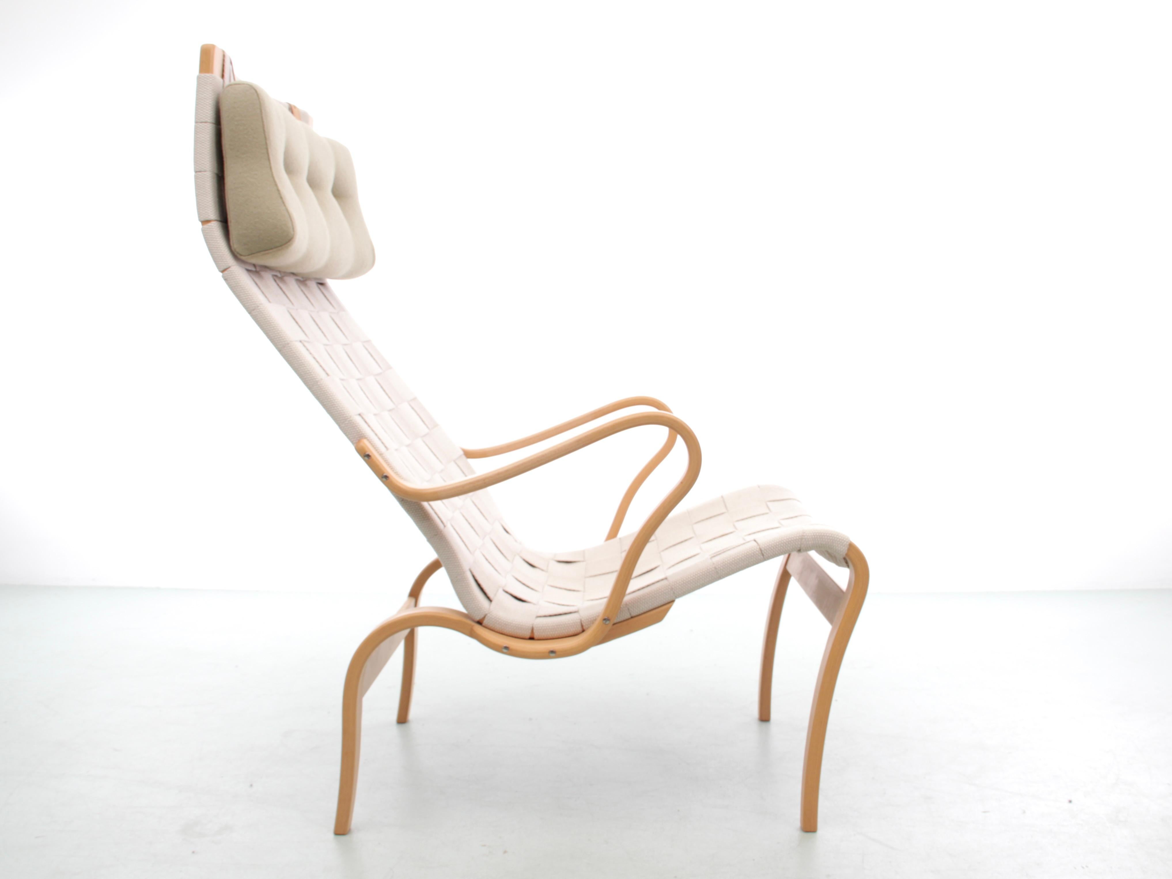 Milieu du XXe siècle Paire de chaises longues scandinaves modernes du milieu du siècle dernier 