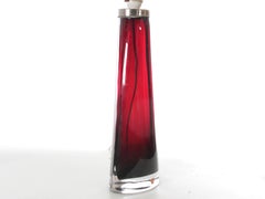 Coppia di lampade da tavolo scandinave di metà secolo in Cristal Model Rd 1566 Red
