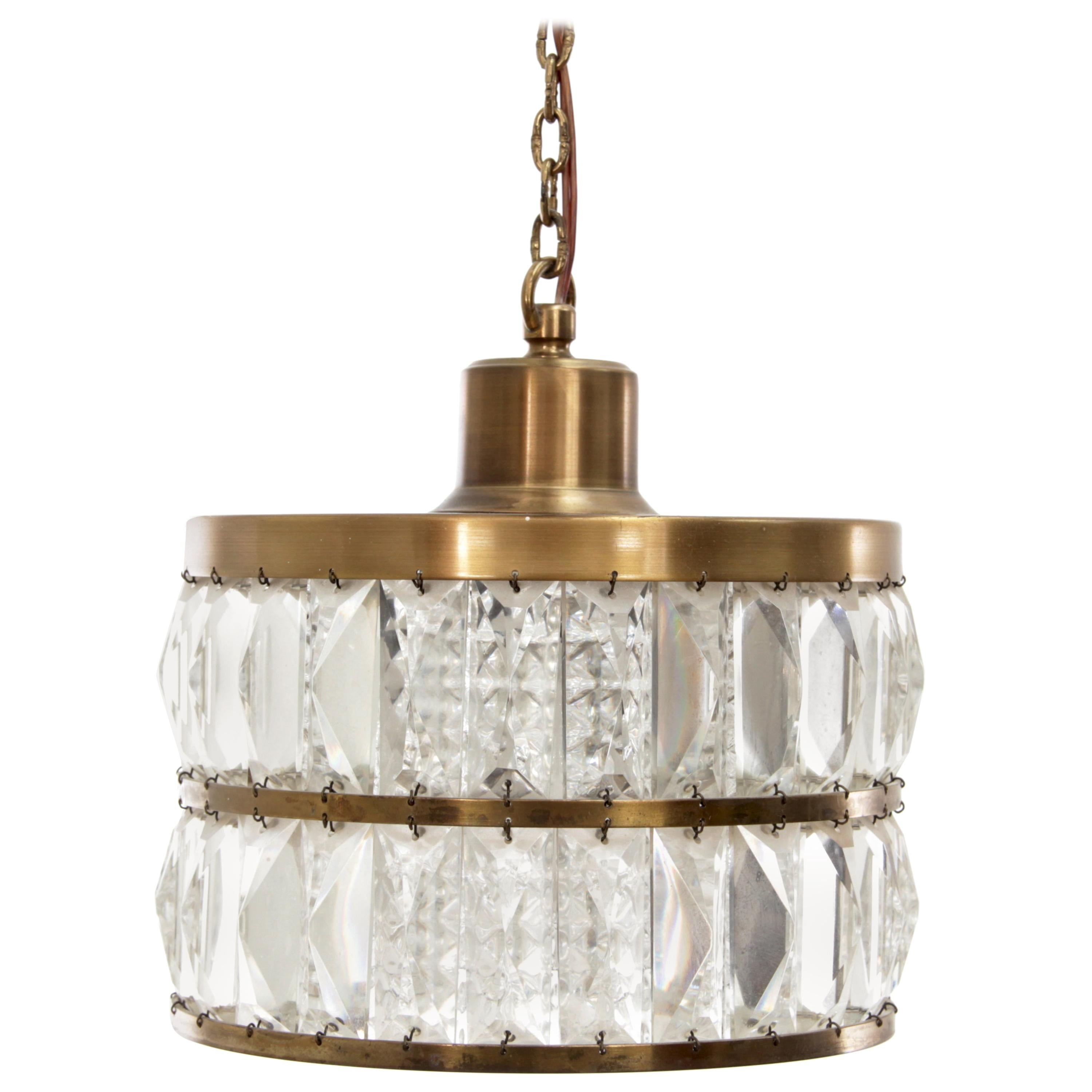 Mid-Century Modern Scandinavian Pendant Lamp in Cristal