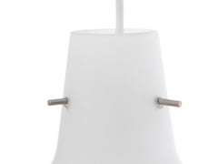 Lampada a sospensione scandinava moderna di metà secolo in vetro opalino