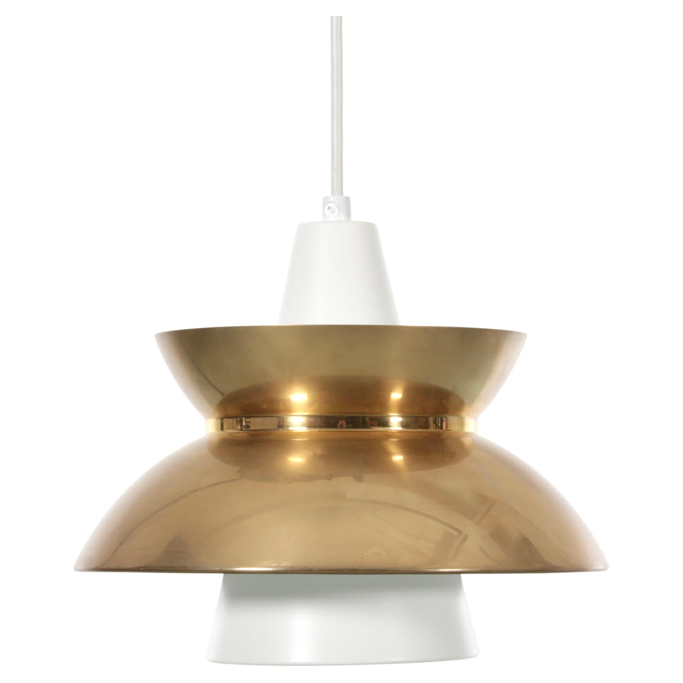 Mid-Century Modern Scandinavian Pendantlamp Doo-Wop Light Brass by Louis Poulsen For Sale