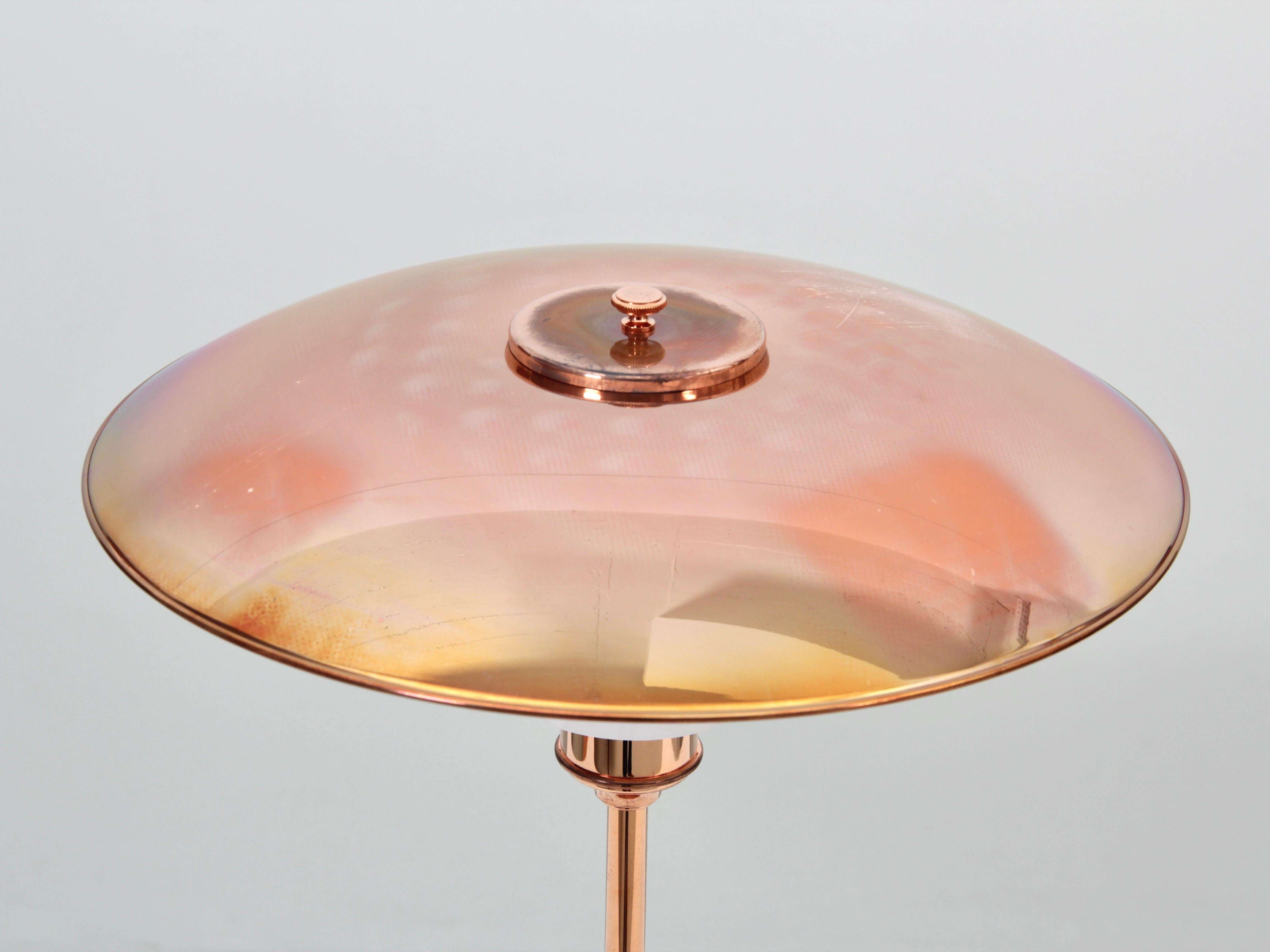 Mid Century Modern Scandinavian PH 3½-2½ Copper Table Lamp, Limited Edition In Good Condition For Sale In Courbevoie, FR