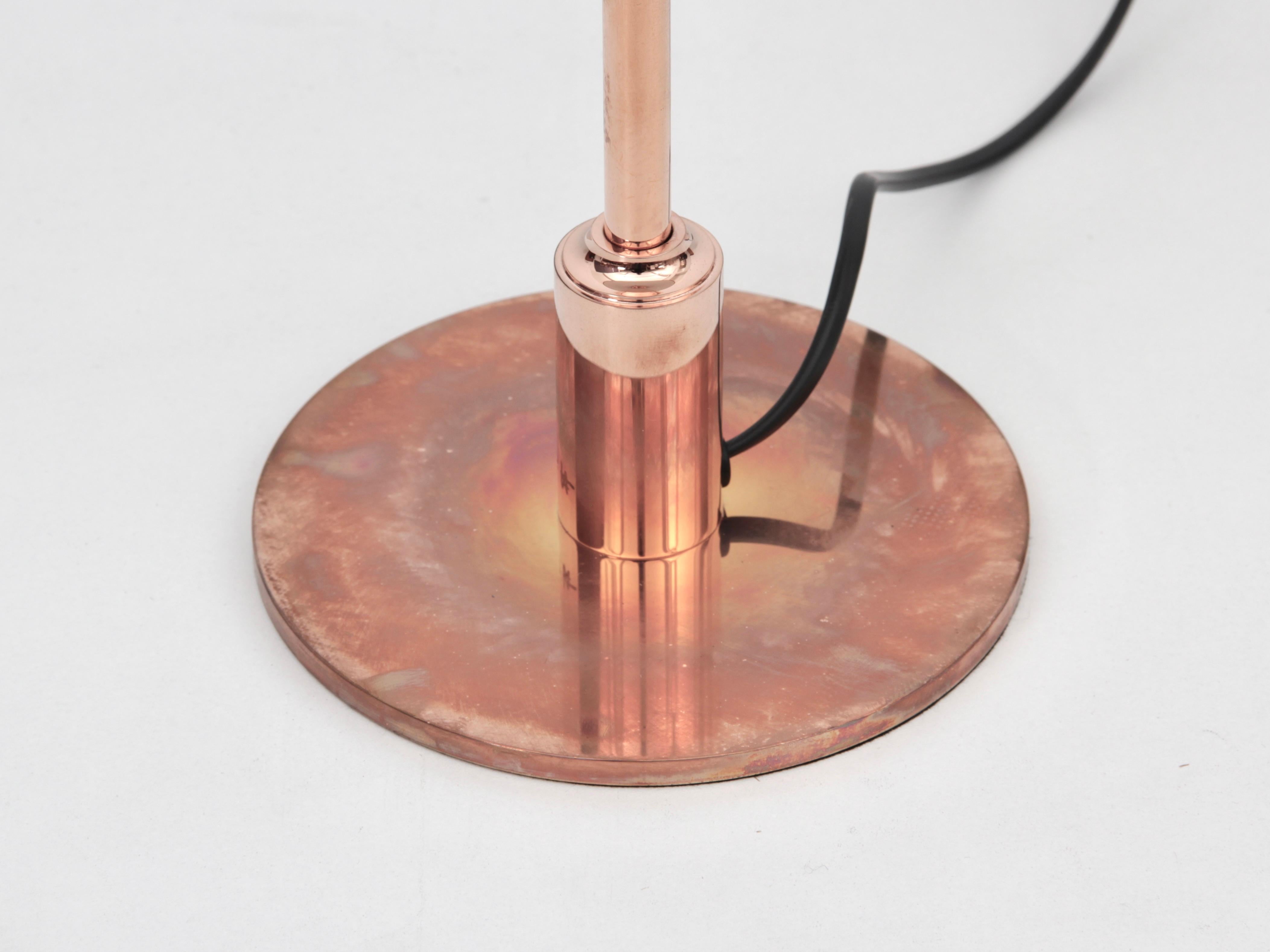 Contemporary Mid Century Modern Scandinavian PH 3½-2½ Copper Table Lamp, Limited Edition For Sale