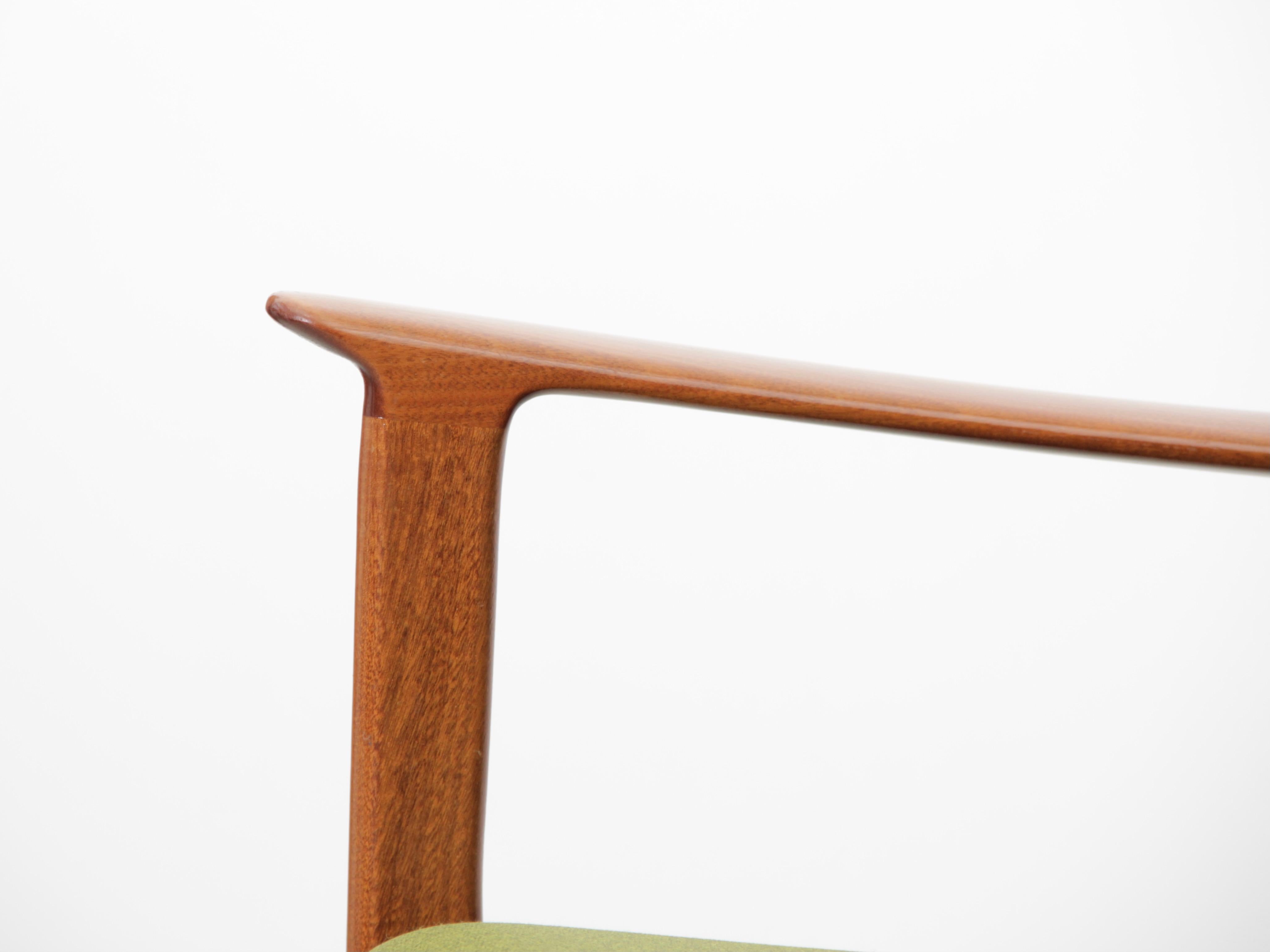 Velluto Divano scandinavo PJ112 a 3 posti di Ole Wanscher, metà secolo, moderno e scandinavo. in vendita