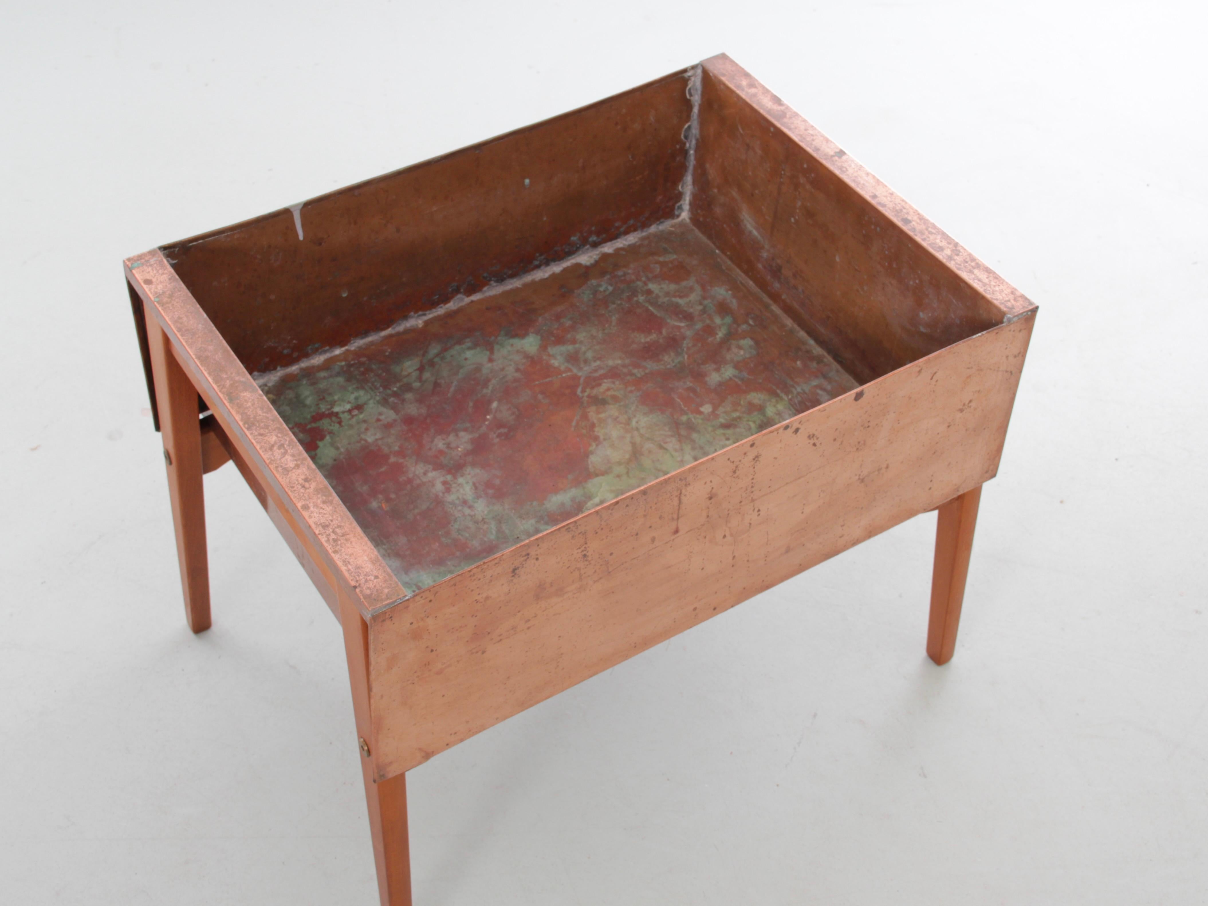 Mid-20th Century Mid-Century Modern Scandinavian Planter in Copper  For Sale