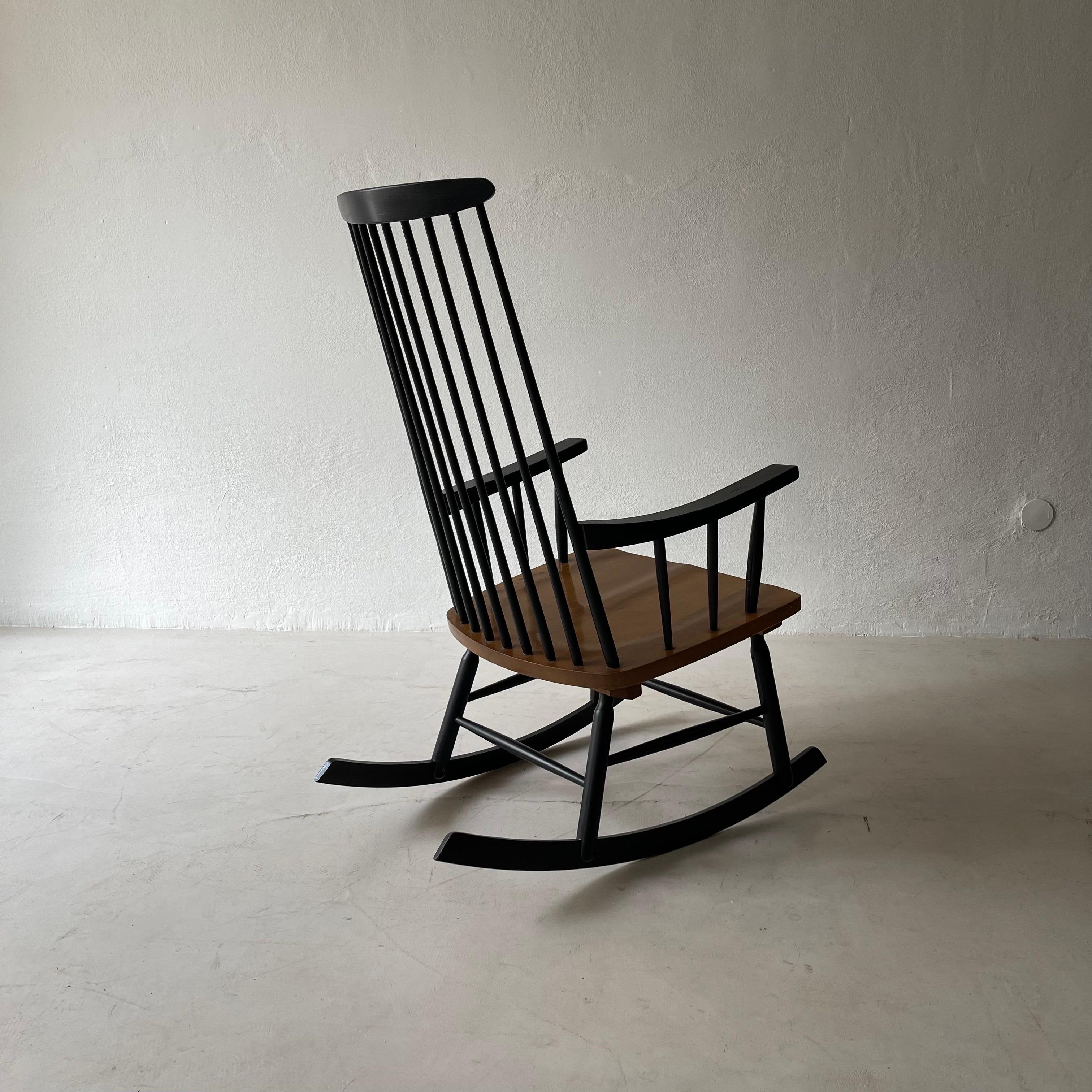 Mid-Century Modern Scandinavian Rocking Chair 1950s 4