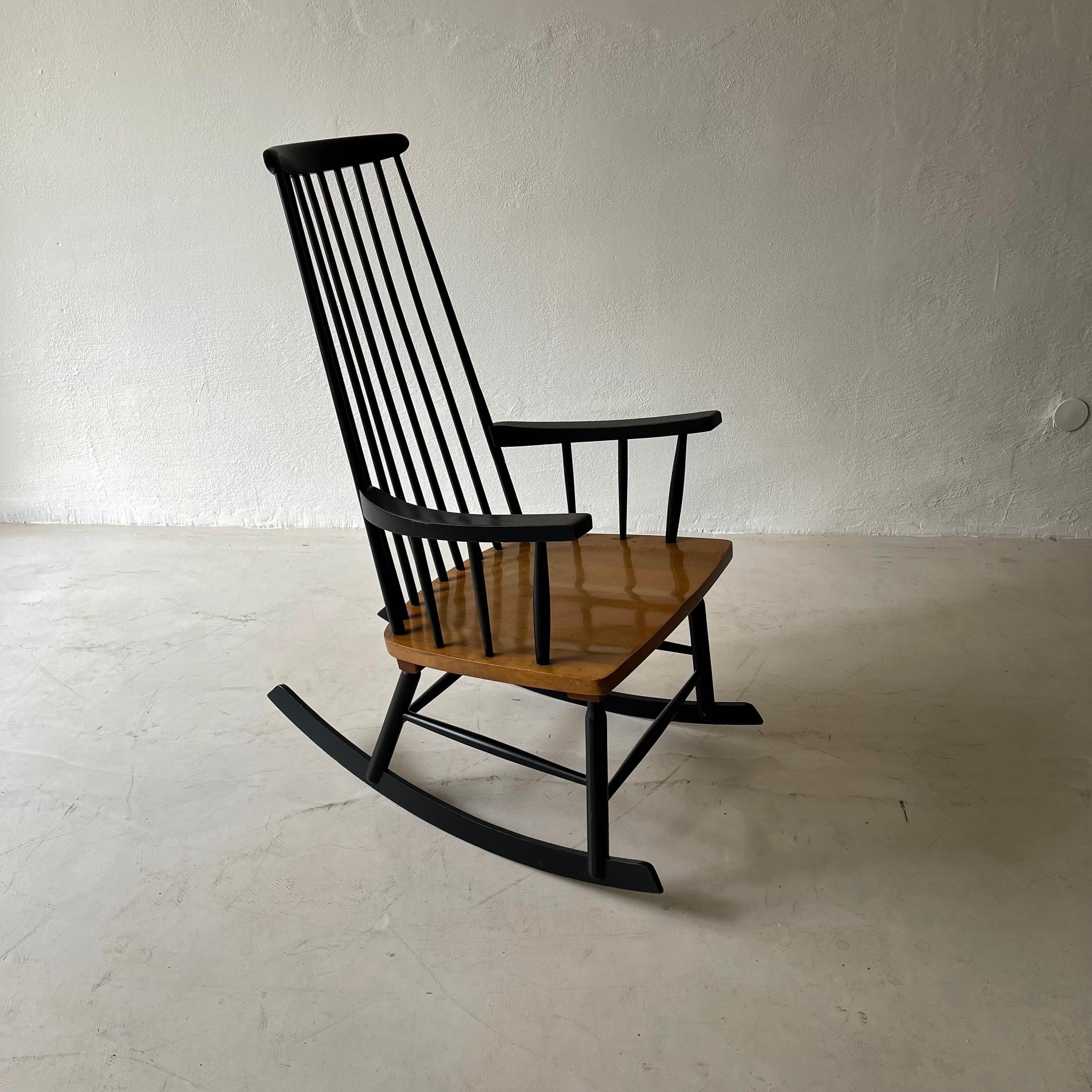 Mid-Century Modern Scandinavian Rocking Chair 1950s 5