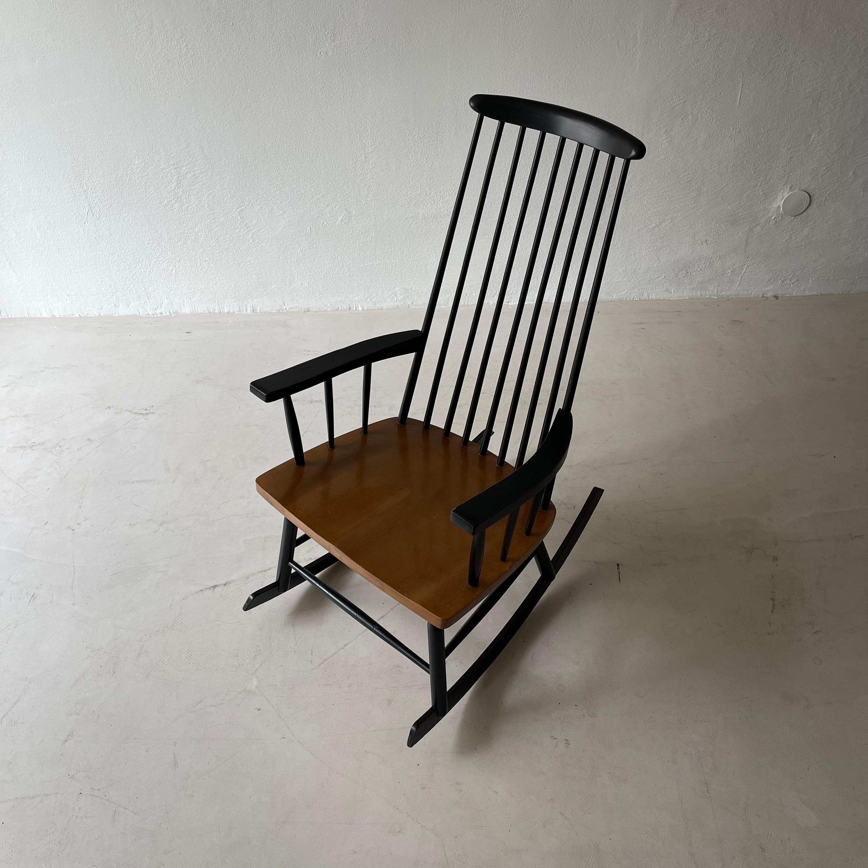 Mid-Century Modern Scandinavian Rocking Chair 1950s 6