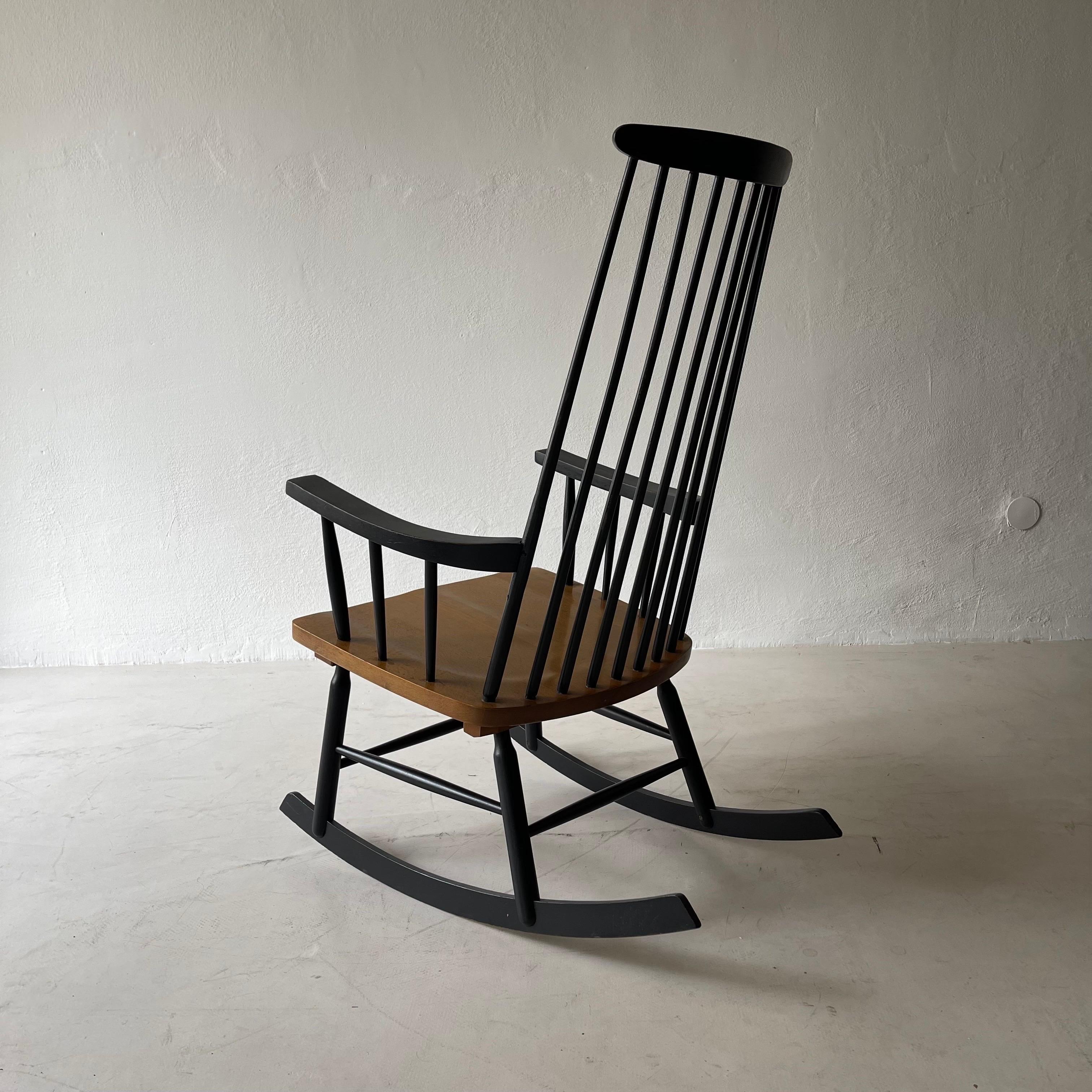 Mid-Century Modern Scandinavian Rocking Chair 1950s 1