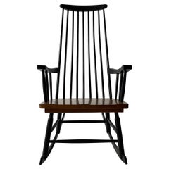 Vintage Mid-Century Modern Scandinavian Rocking Chair 1950s