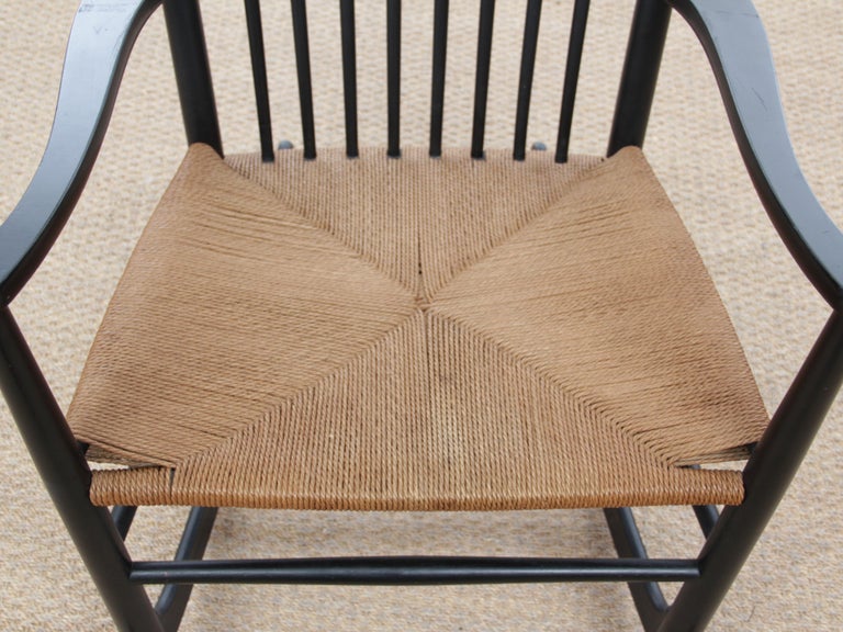 Mid-Century Modern Scandinavian Rocking Chair Model J16 by Hans Wegner ...