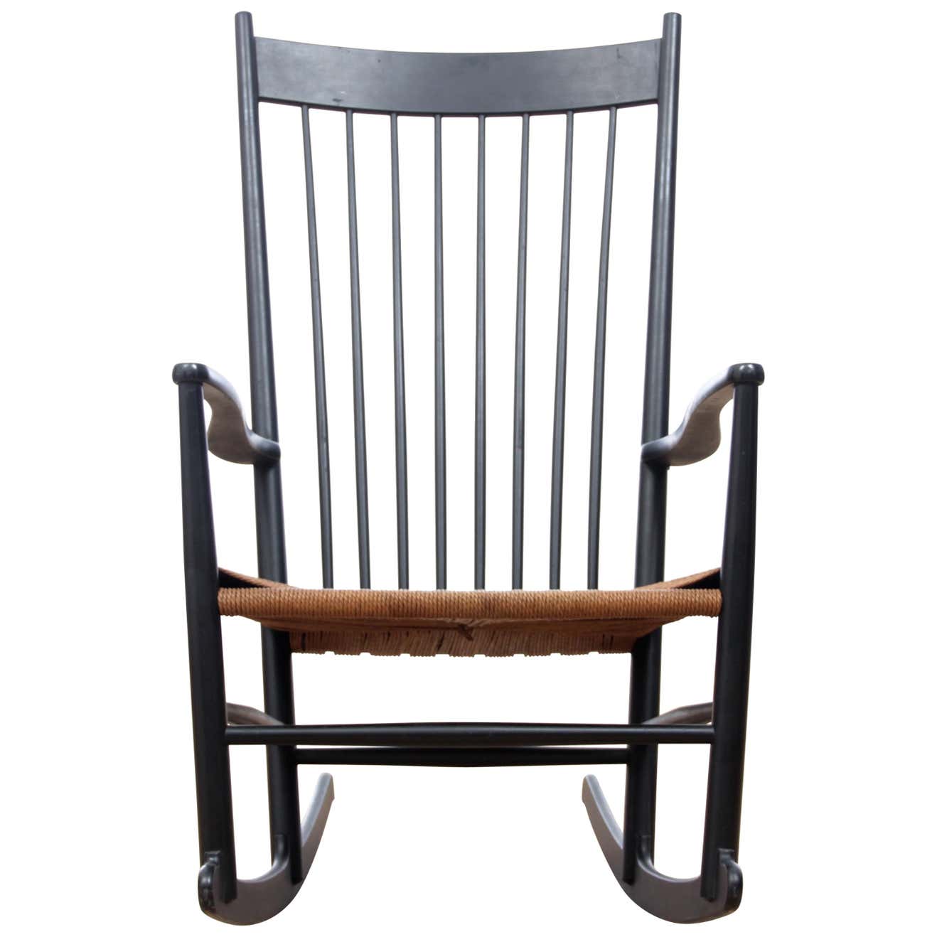 Mid-Century Modern Scandinavian Rocking Chair Model J16 by Hans Wegner ...