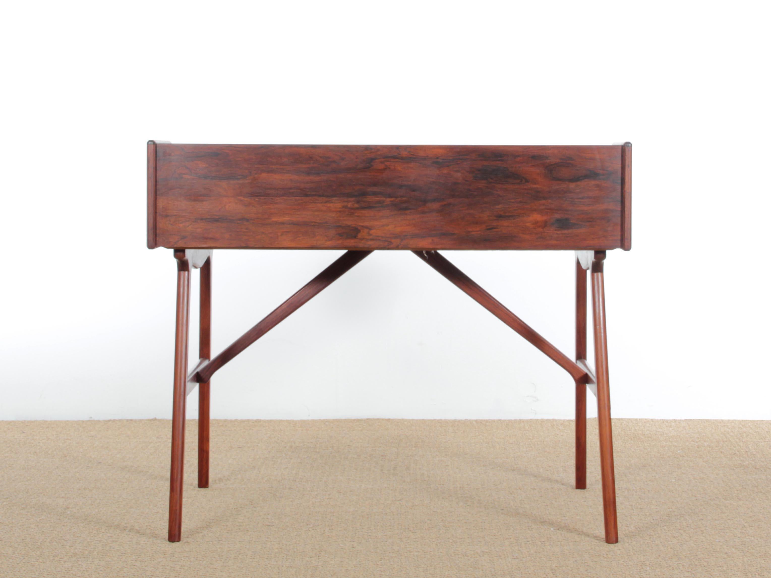 Mid-Century Modern Scandinavian Rosewood Desk by Arne Wahl Iversen 4