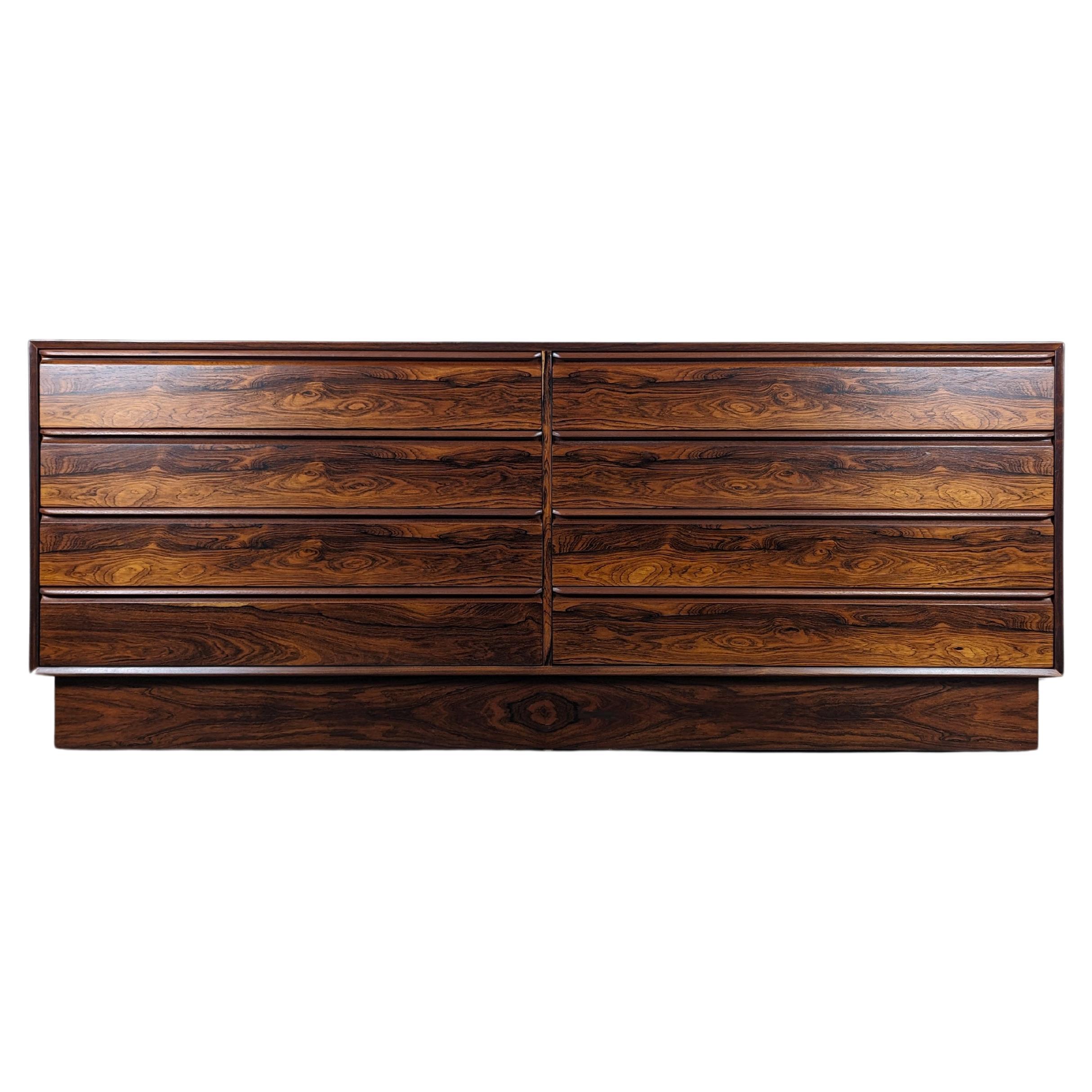 Mid Century Modern Scandinavian Rosewood Lowboy Dresser by Westnofa, c1960s For Sale