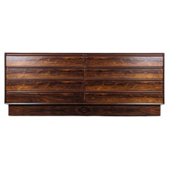 Mid Century Modern Scandinavian Rosewood Lowboy Dresser by Westnofa, c1960s