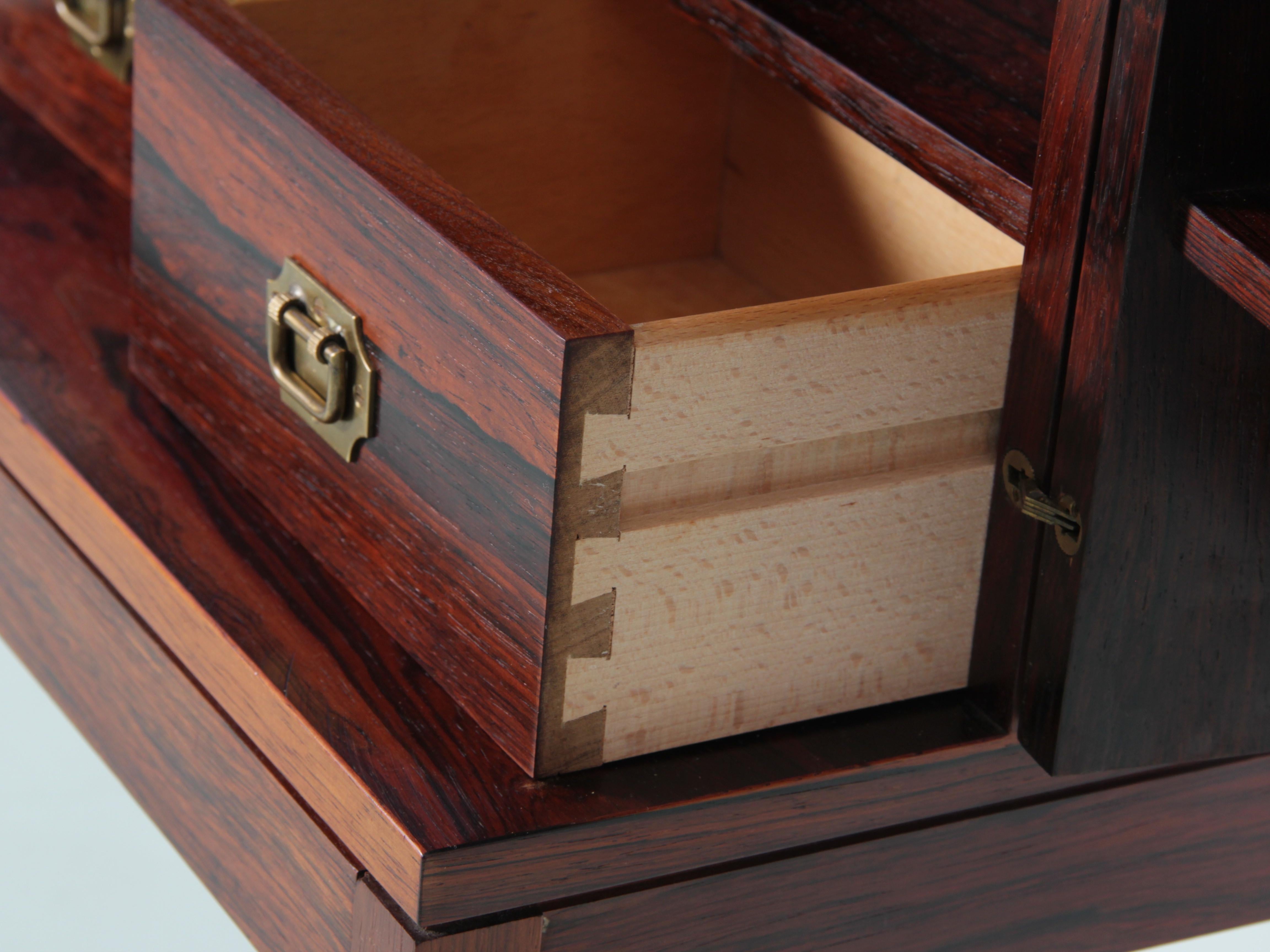 Mid-Century Modern Scandinavian Rosewood Pipe Cabinet by Ole Wansher 6