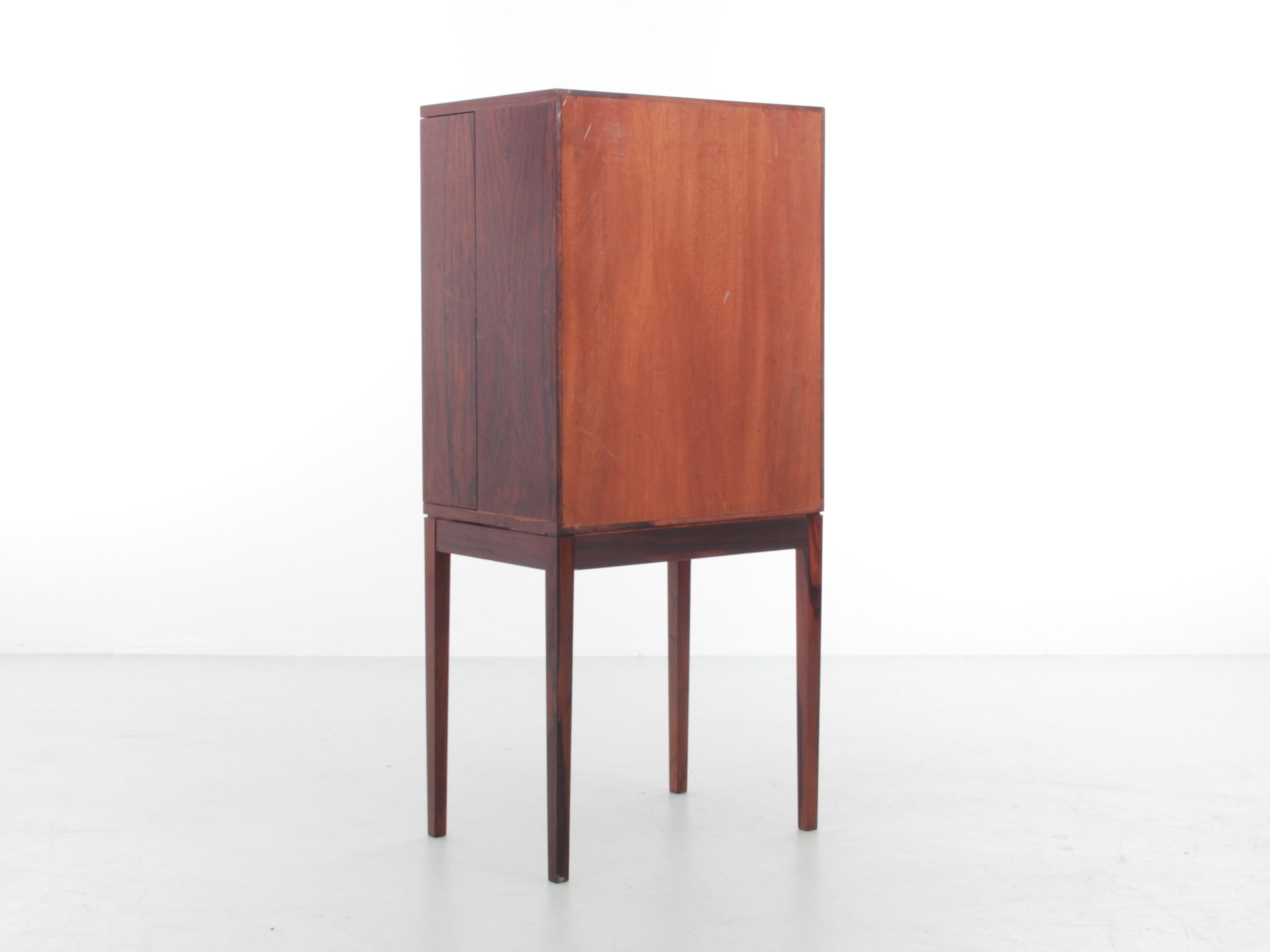 Mid-Century Modern Scandinavian Rosewood Pipe Cabinet by Ole Wansher 1
