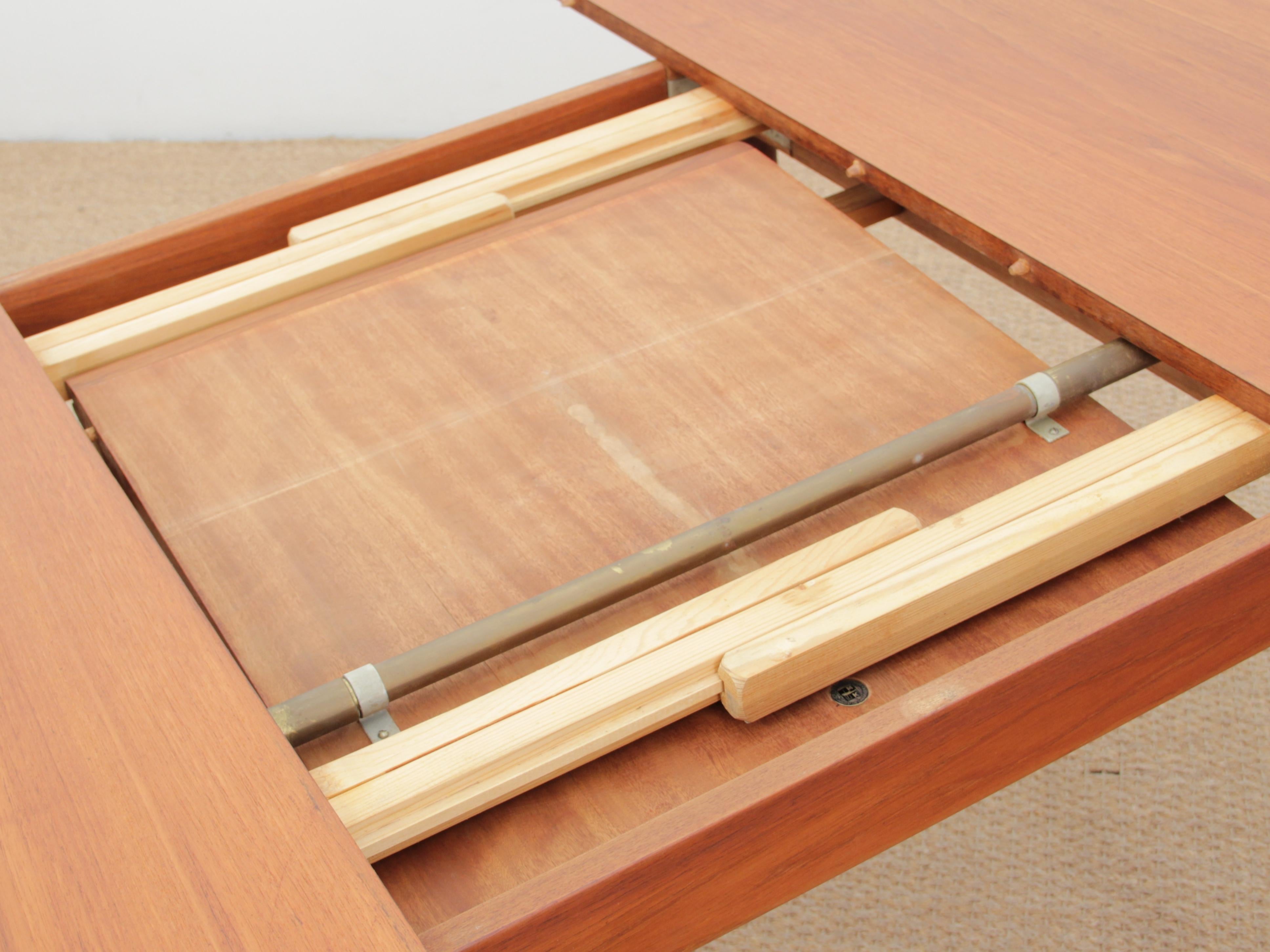 Skandinavisches rundes Mid-Century Modern-Esszimmer aus Teakholz mit 4/8 Sitzen von Hovmand-Ols im Angebot 3