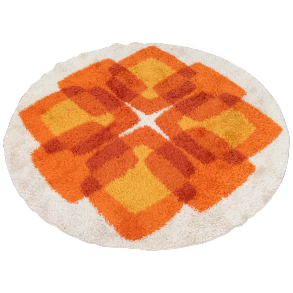 Mid-Century Modern Scandinavian Rya Rug by Højer Eksport Wilton For ...