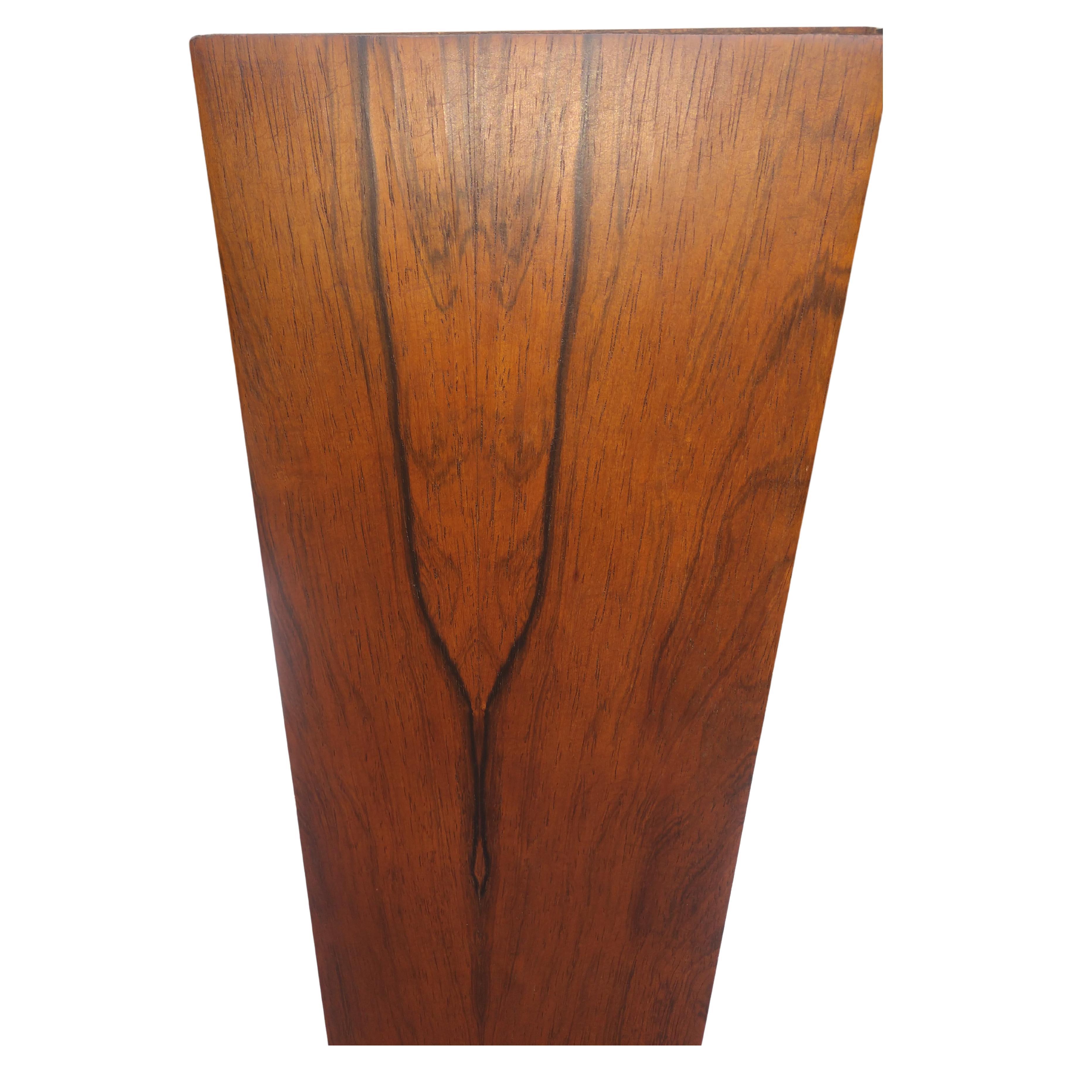 Plexiglass Mid-Century Modern Scandinavian Sculptural Rosewood & Plexi Floor Lamp For Sale