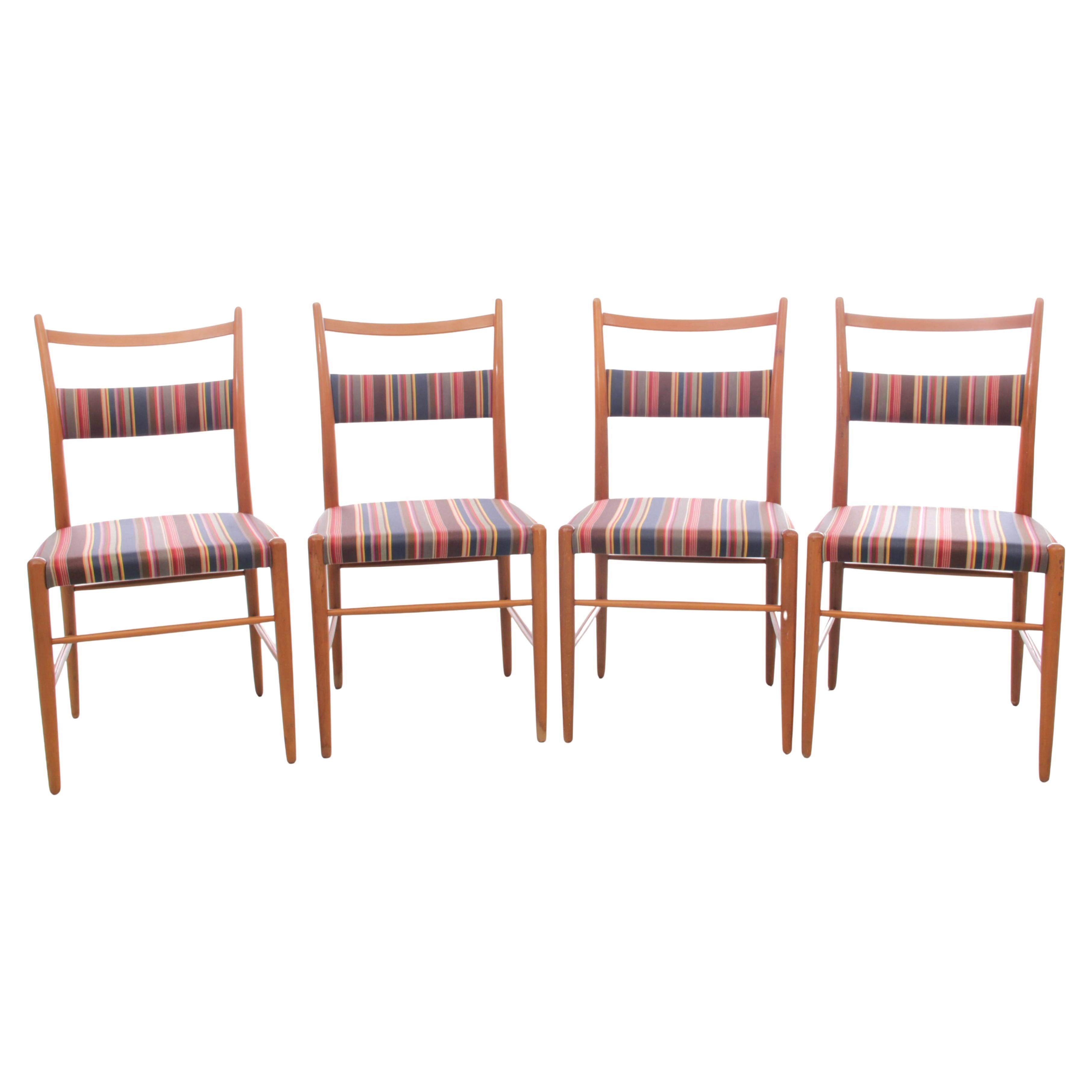 Mid-Century modern scandinavian set of 4 chairs by Yngve Ekström.