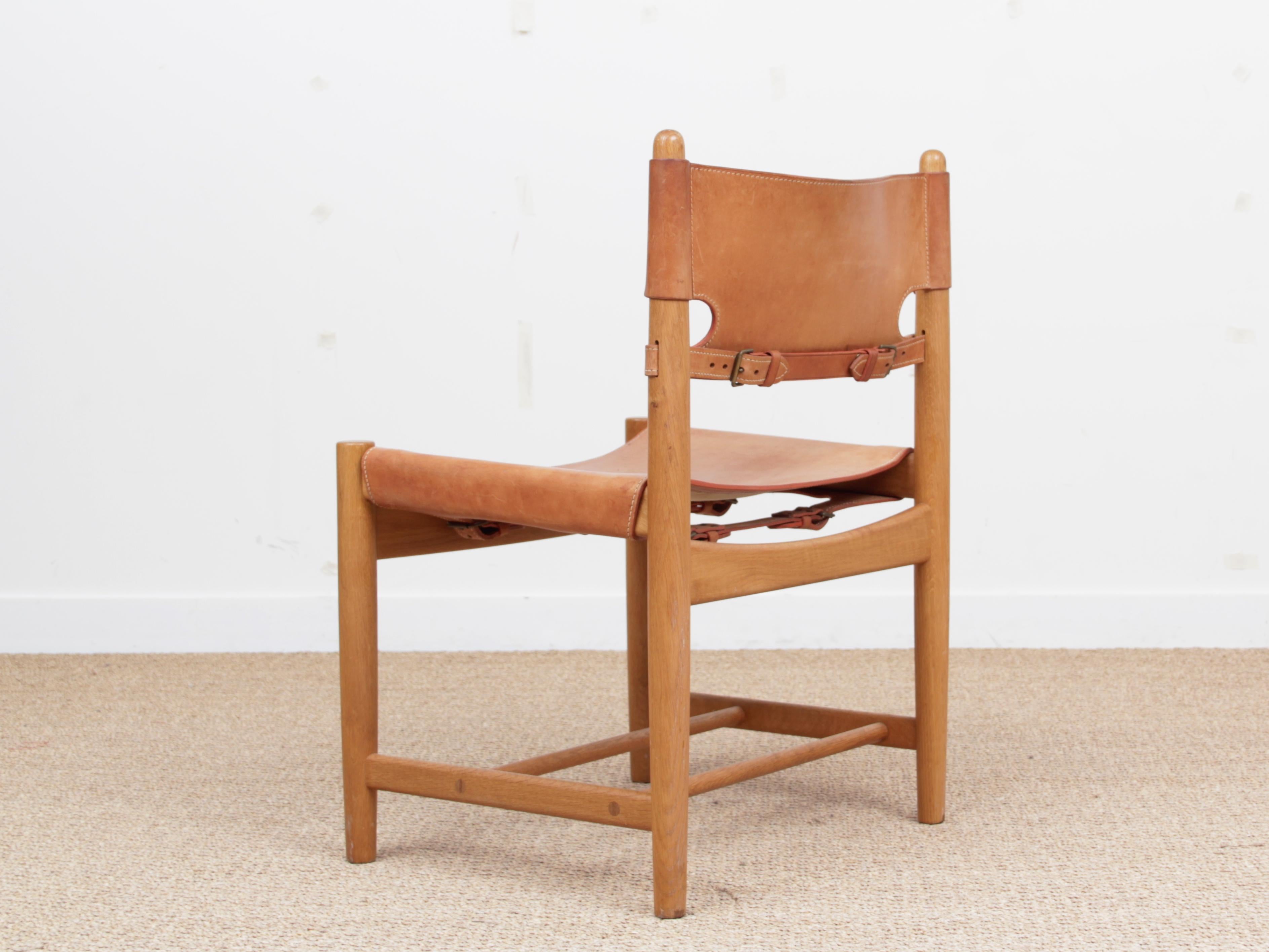 Leather Mid-Century Modern Scandinavian Set of 4 Chairs For Sale