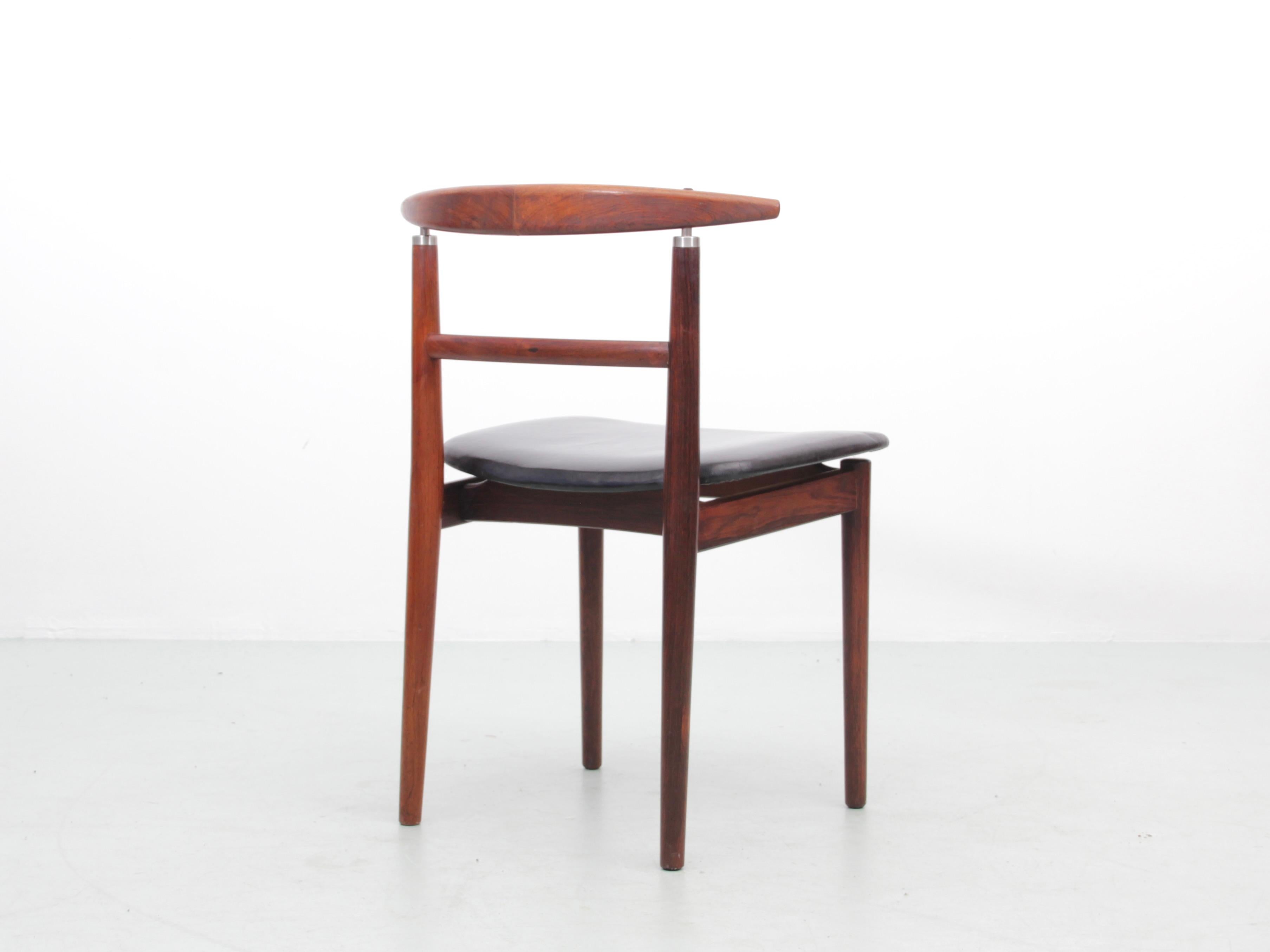 Mid-20th Century Mid-Century Modern Scandinavian Set of 4  Chairs in Rosewood Model 465 For Sale