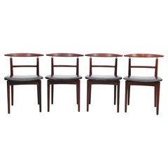 Mid-Century Modern Scandinavian Set of 4  Chairs in Rosewood Model 465