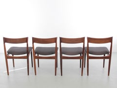 Mid-Century Modern Scandinavian Set of 4 Chairs in Teak, Harry Rosengren Hansen