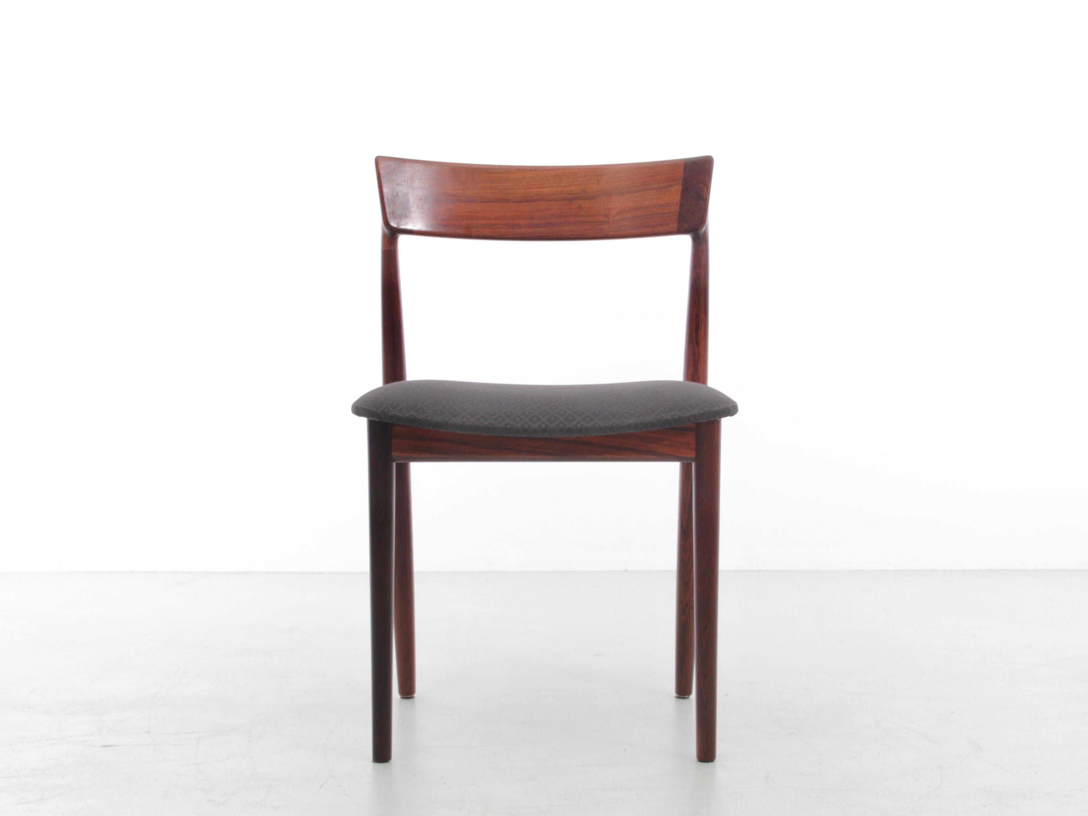Scandinavian Modern Mid-Century Modern Scandinavian Set of 4 Chairs in Teak, Harry Rosengren Hansen For Sale