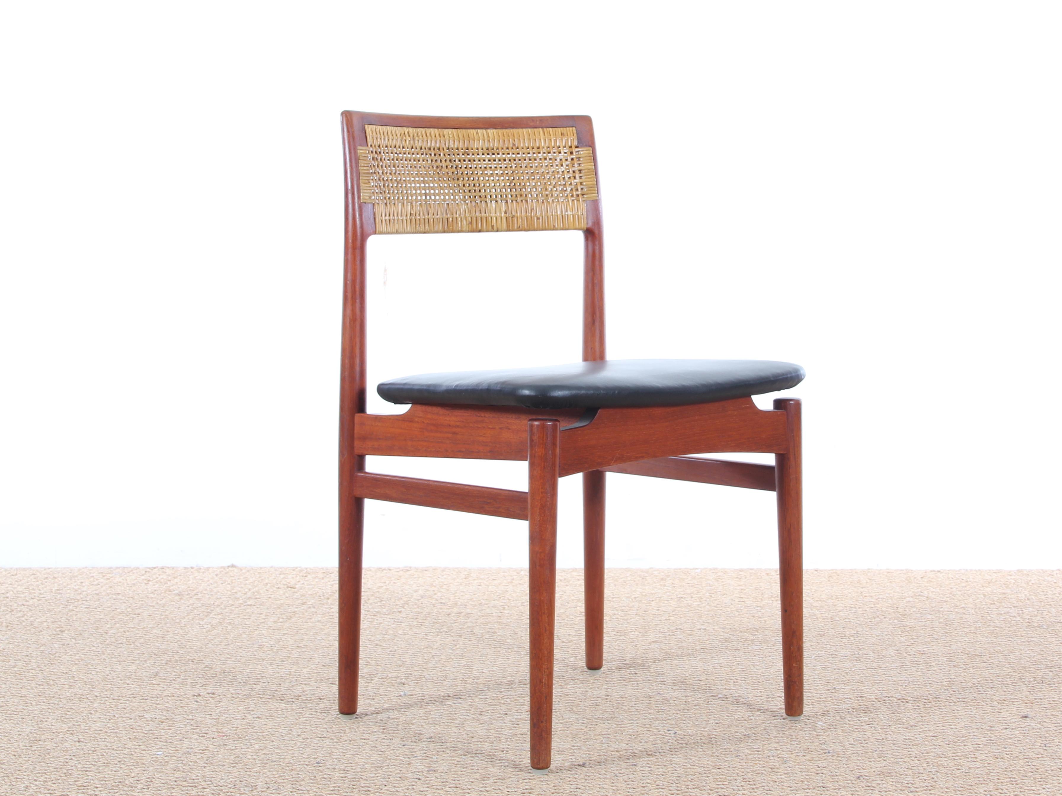 Mid-Century Modern Scandinavian Set of 4 Chairs Model W26 by Erik Wørts In Good Condition In Courbevoie, FR