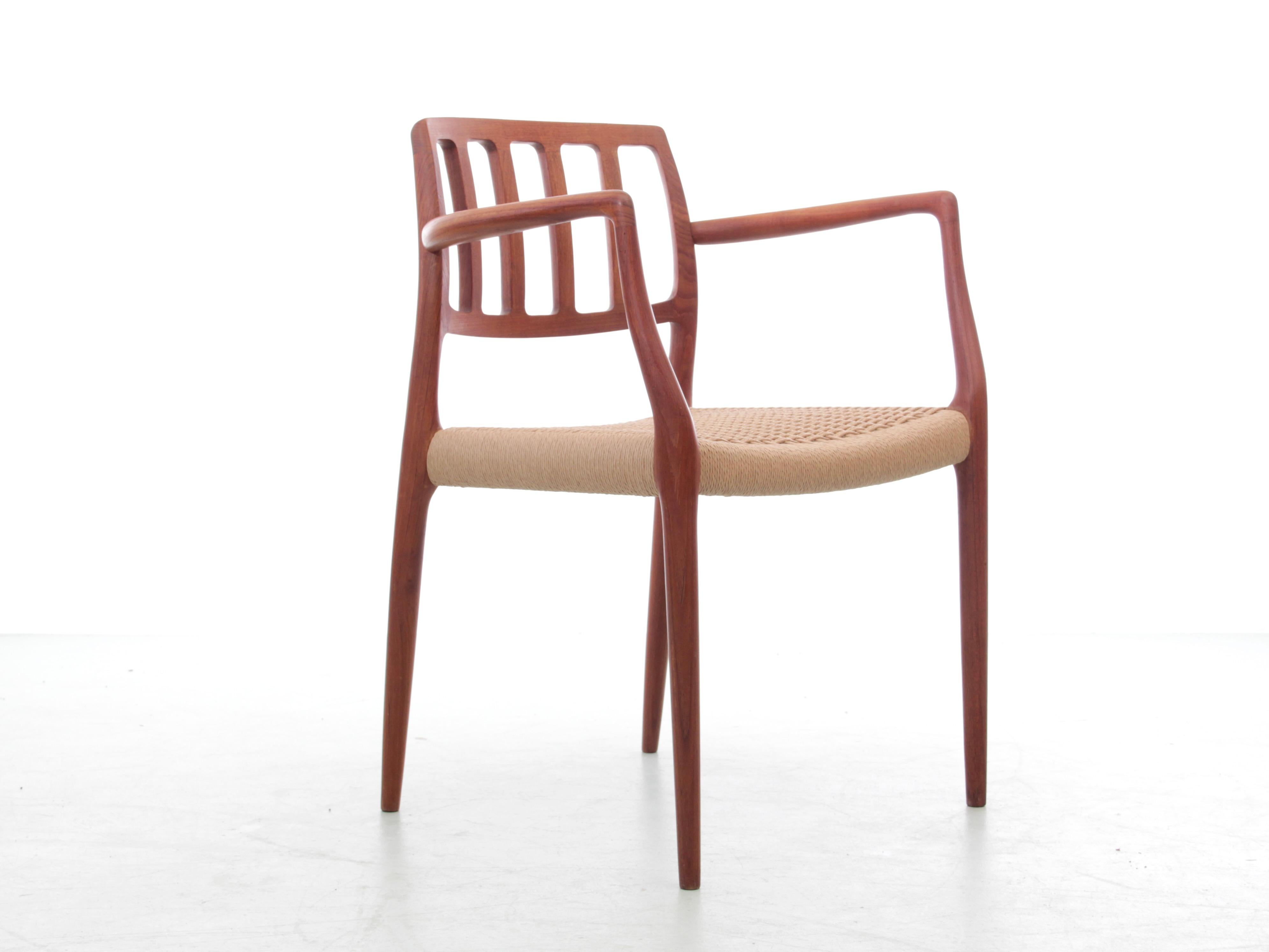 Scandinavian Modern Mid-Century  modern scandinavian set of 4 teak armchairs model 66  For Sale