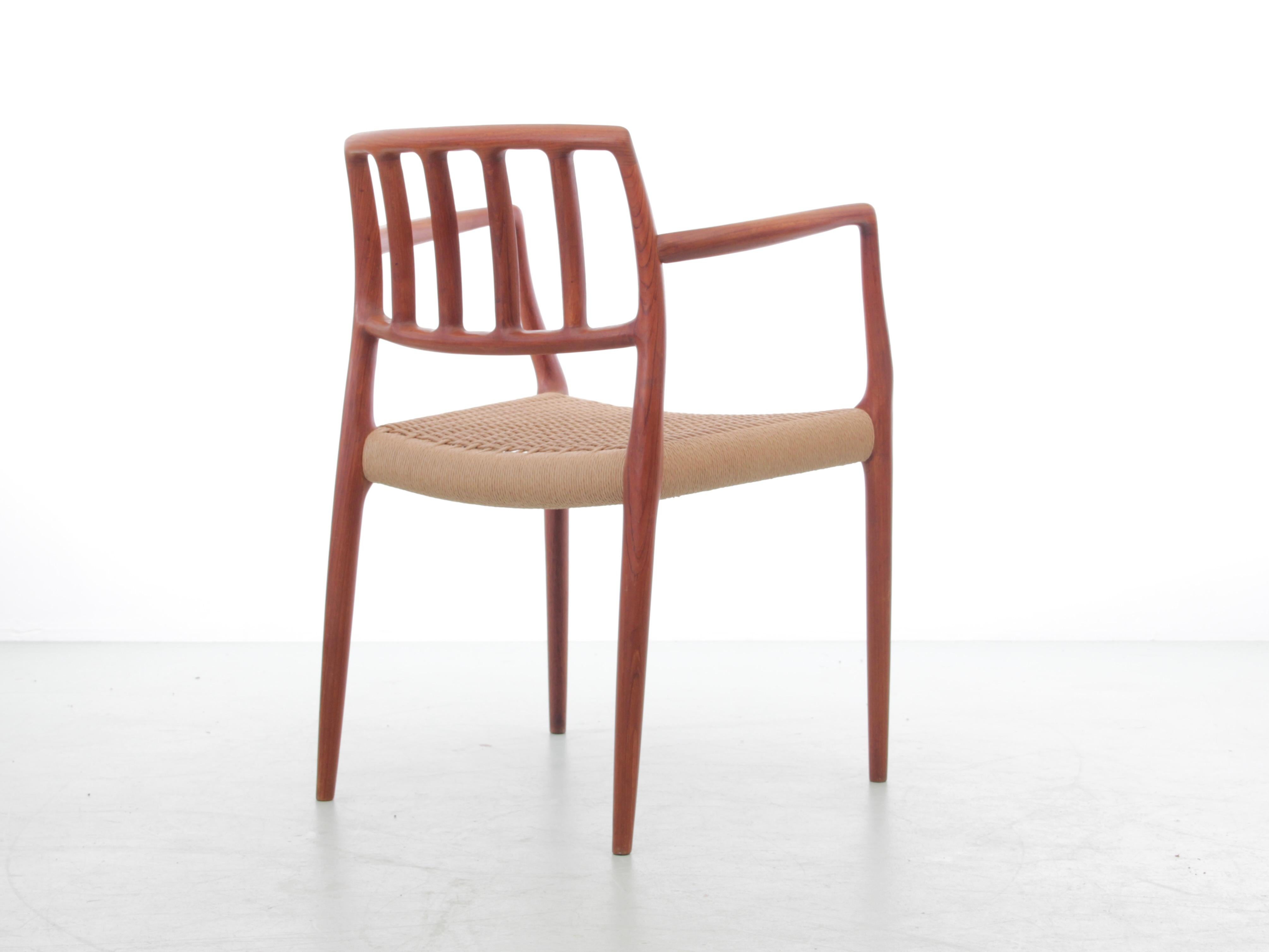 Mid-20th Century Mid-Century  modern scandinavian set of 4 teak armchairs model 66  For Sale