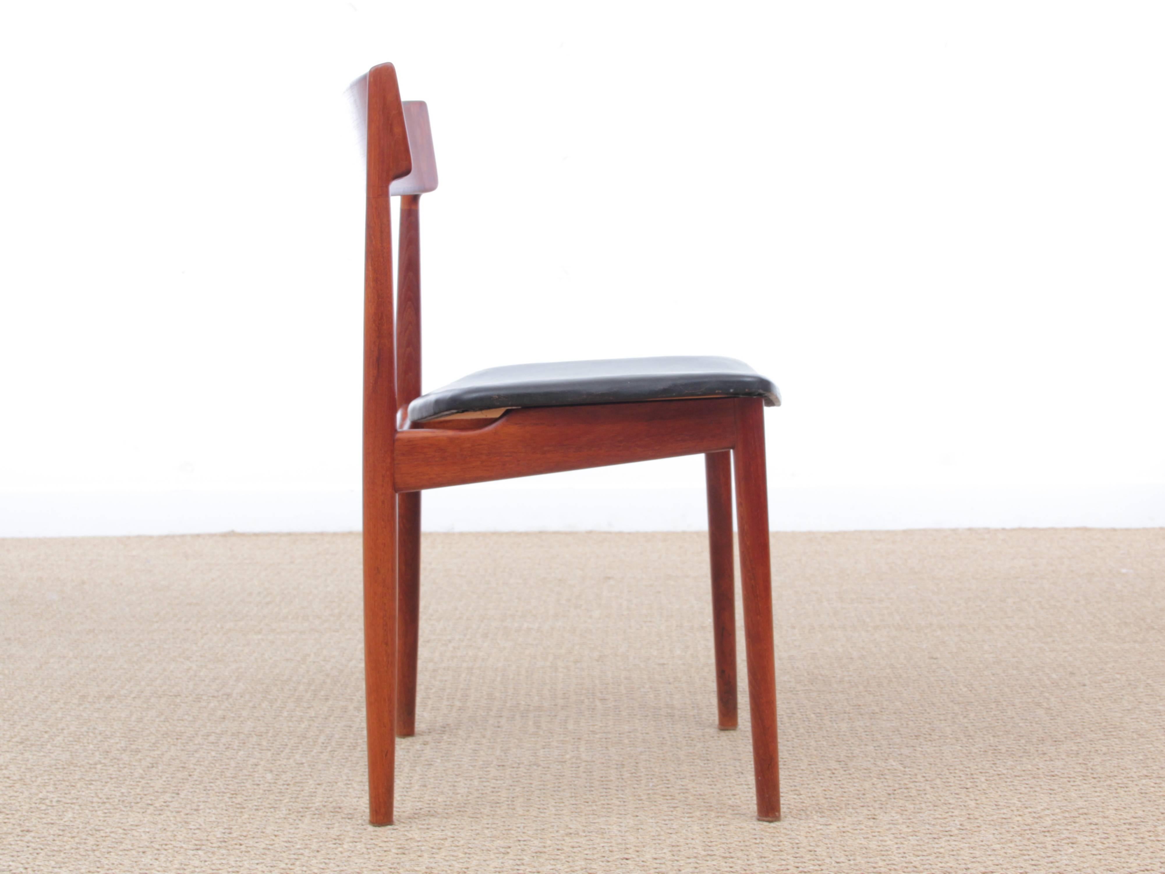 Mid-Century Modern Scandinavian Set of Five Chairs in Teak, Harry Rosengren Hans 2