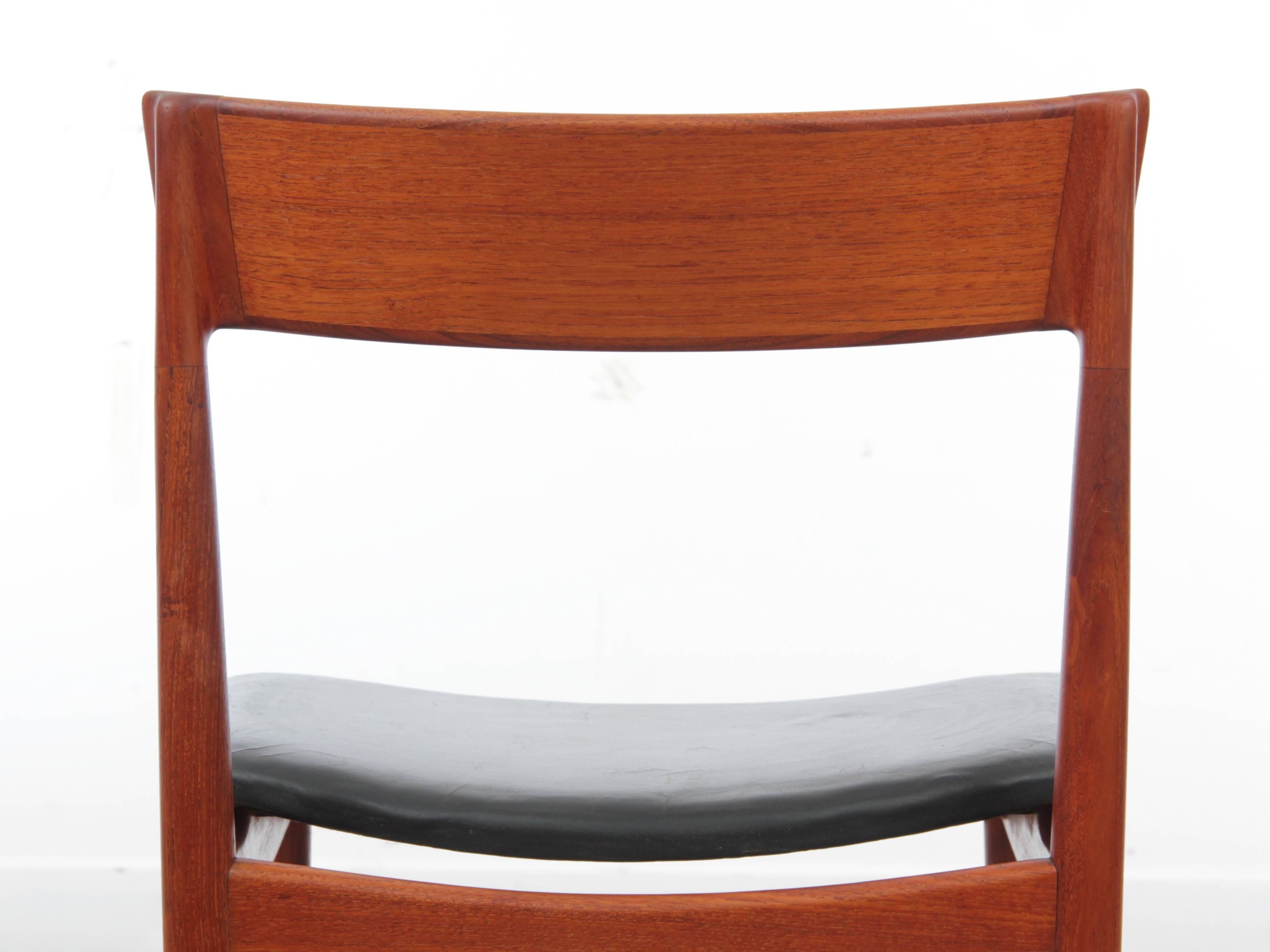 Mid-Century Modern Scandinavian Set of Five Chairs in Teak, Harry Rosengren Hans 5