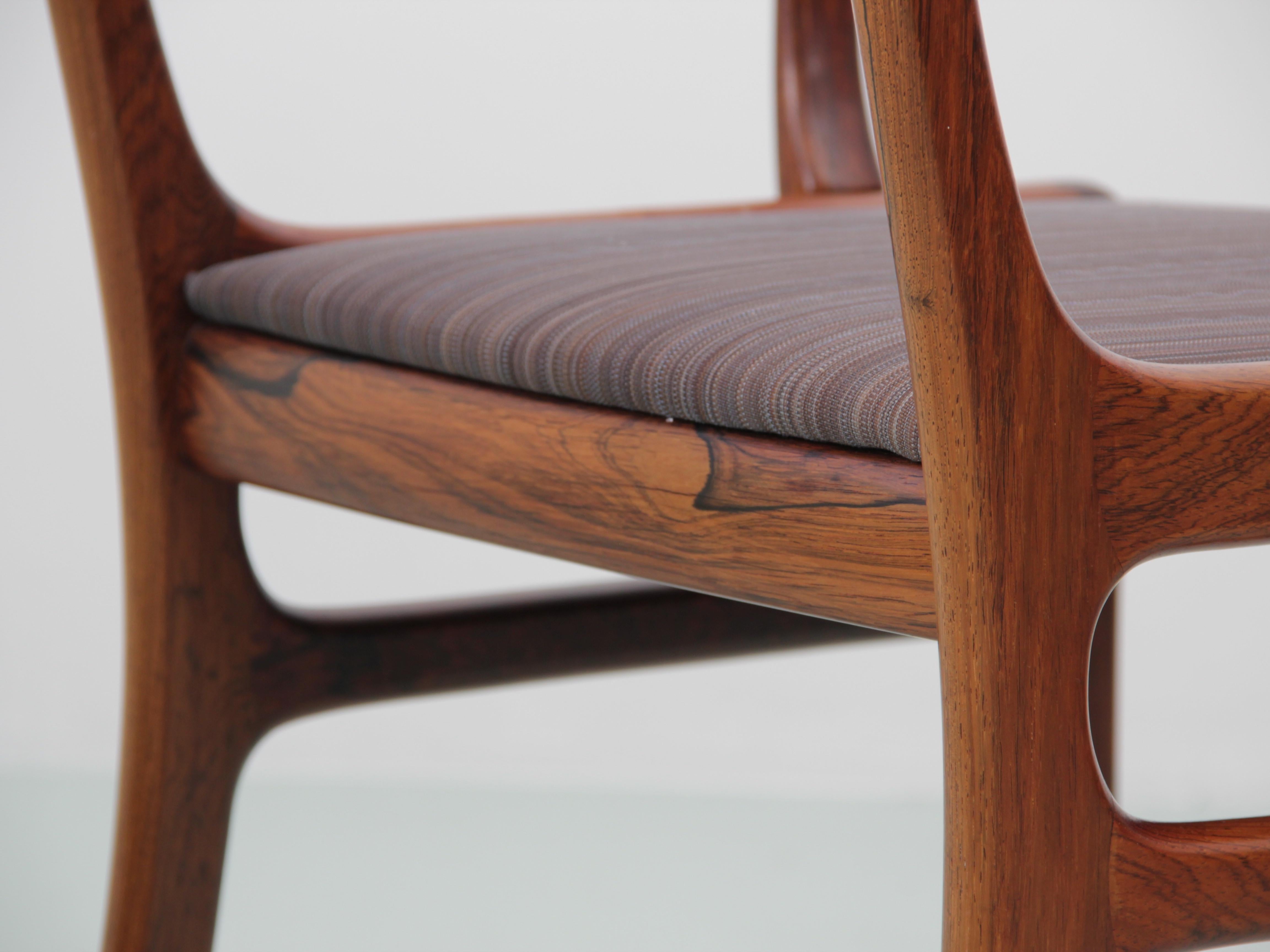 Mid-Century Modern Scandinavian Set of 6 Chairs and 2 Armchairs in Rosewood 7