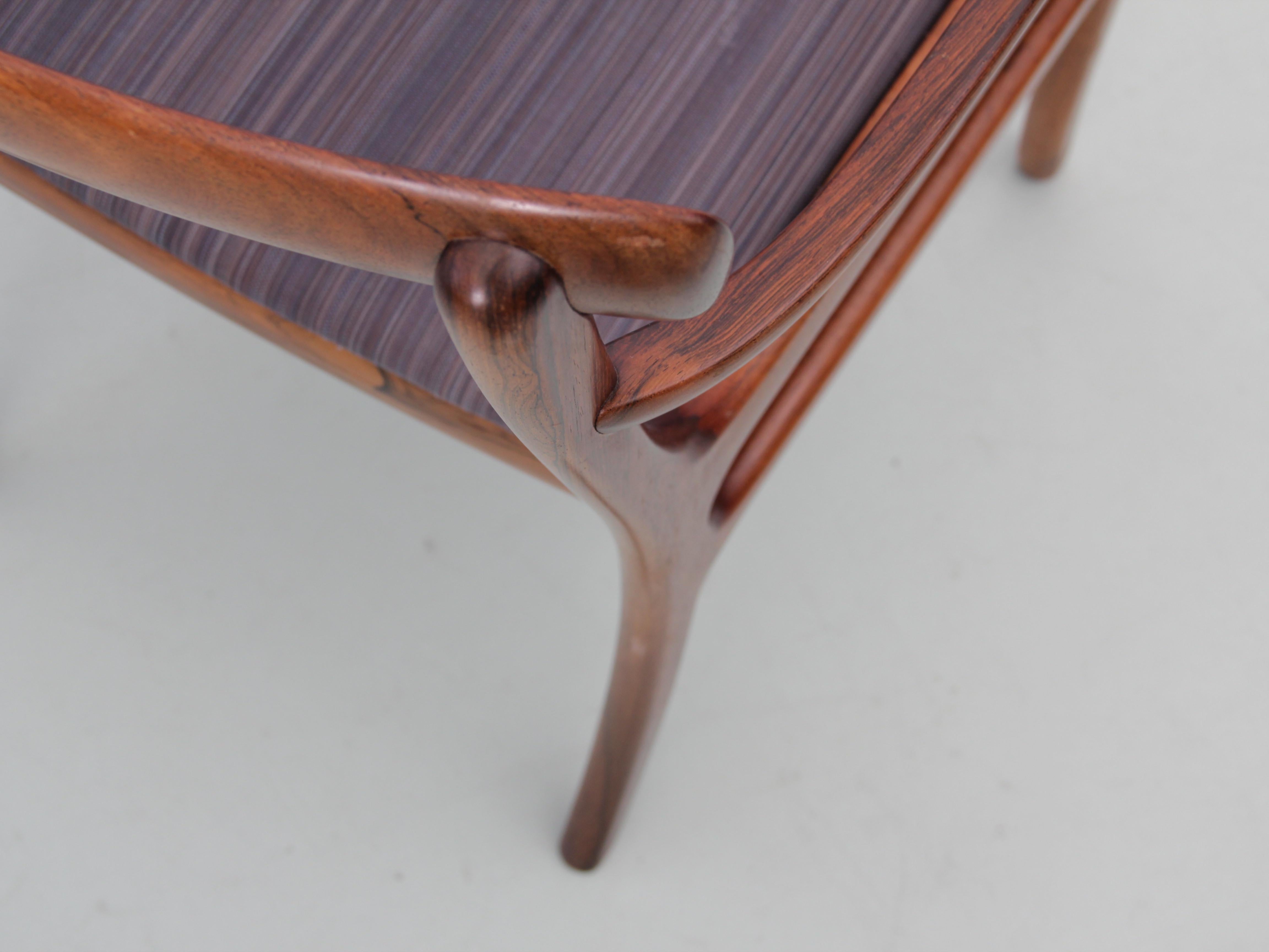 Mid-Century Modern Scandinavian Set of 6 Chairs and 2 Armchairs in Rosewood 8