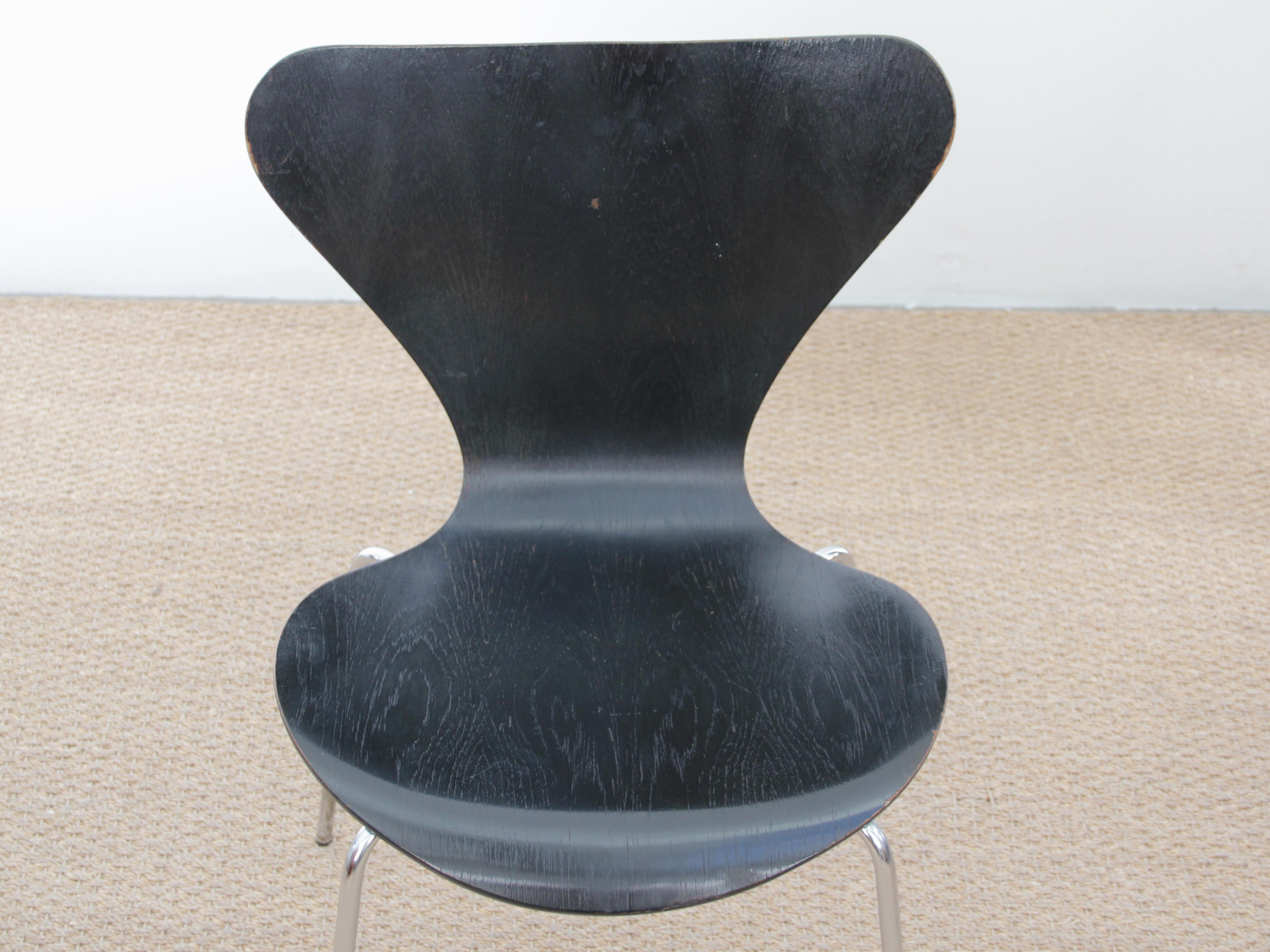 Skandinavisches Mid-Century-Modern-Set aus 6 Stühlen von Arne Jacobsen im Angebot 4