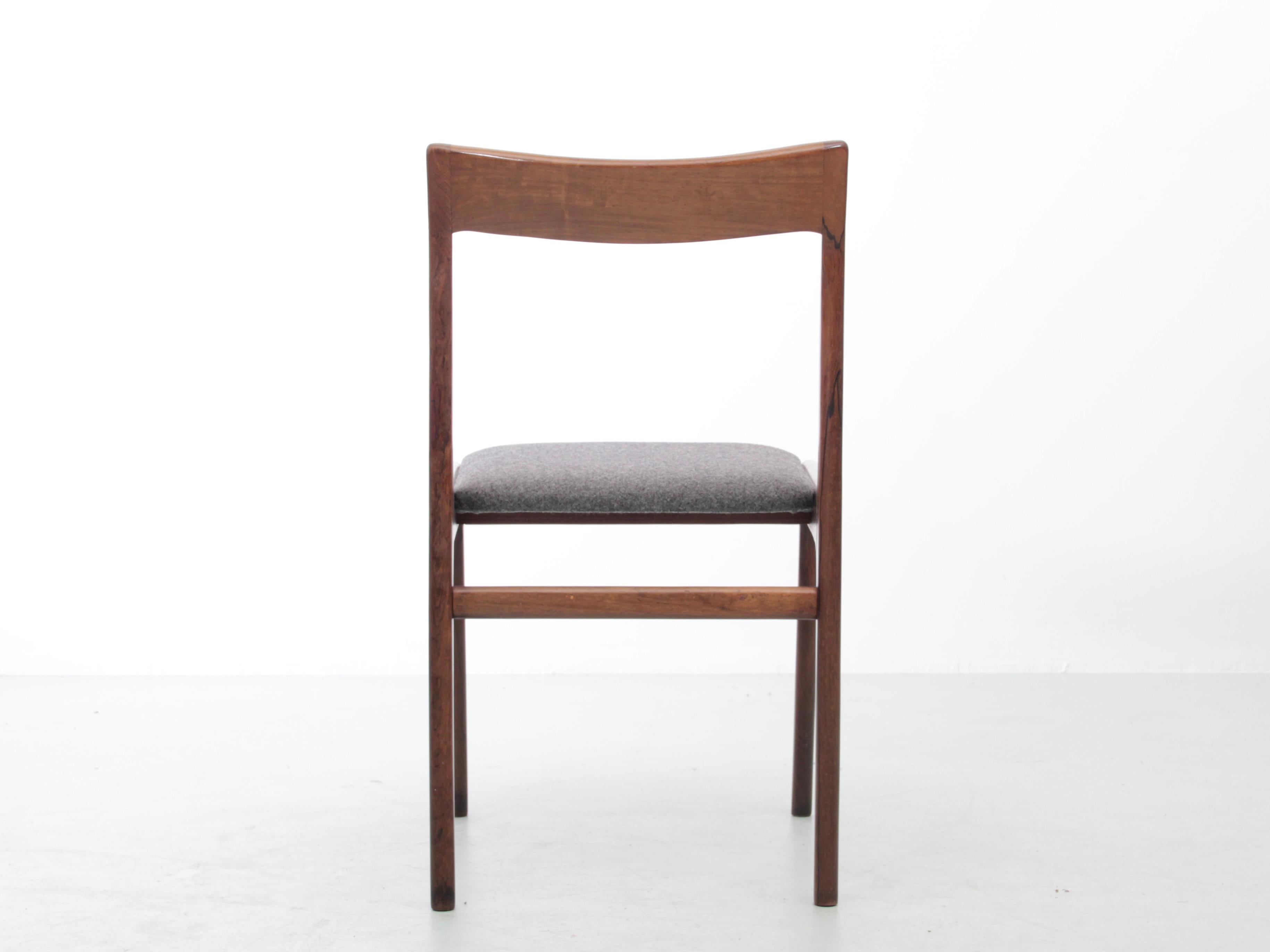 Mid-20th Century Mid-Century Modern Scandinavian Set of 6 Chairs in Rosewood For Sale